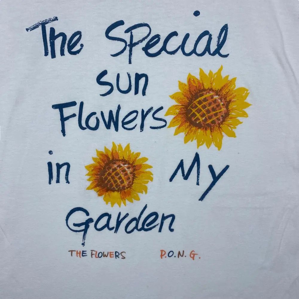 Vintage Vintage 90's The Special Sun Flowers In My Garden By PONG Size US M / EU 48-50 / 2 - 2 Thumbnail