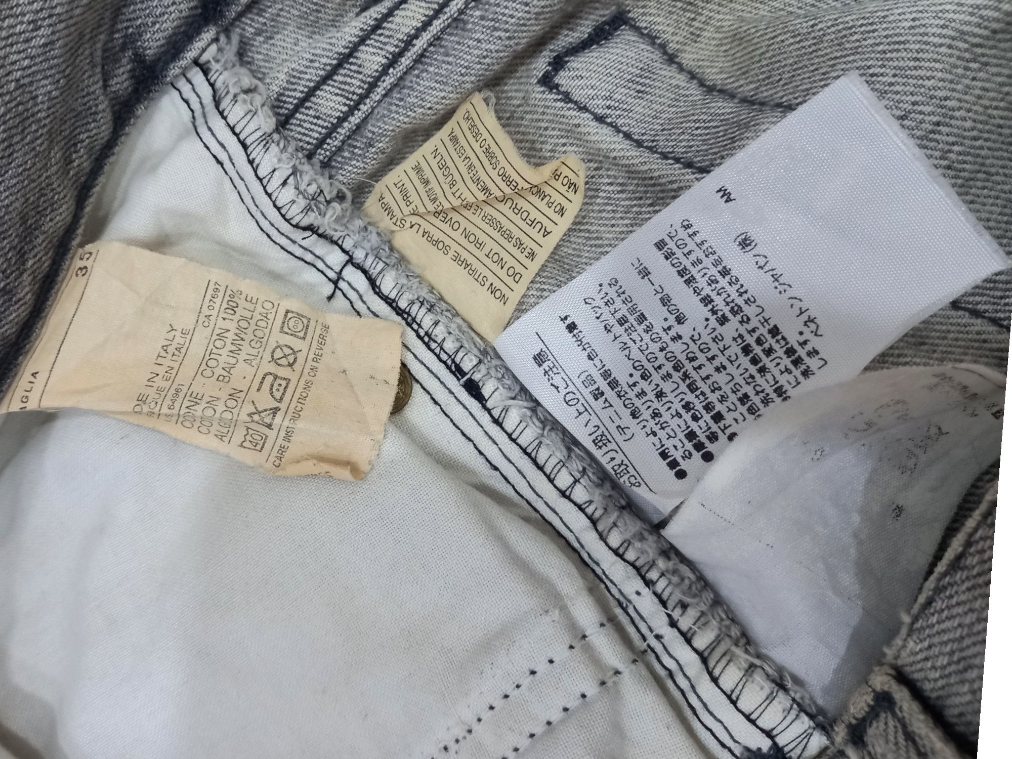 Rare! Y2K Sisley Made in Italy Rugged Jnco Style Denim