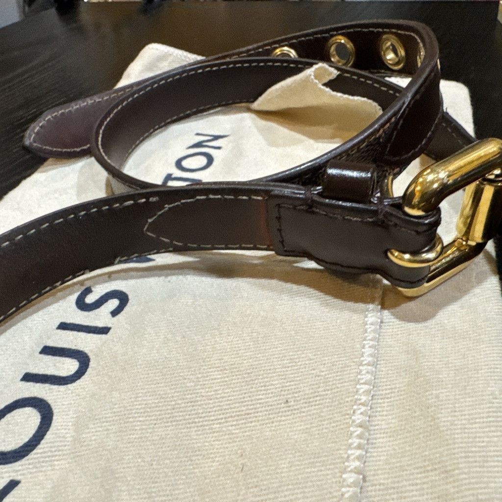 Louis Vuitton Louis Vuitton Damier Ebene Canvas Leather 25mm Belt 90/36 Size ONE SIZE - 12 Thumbnail