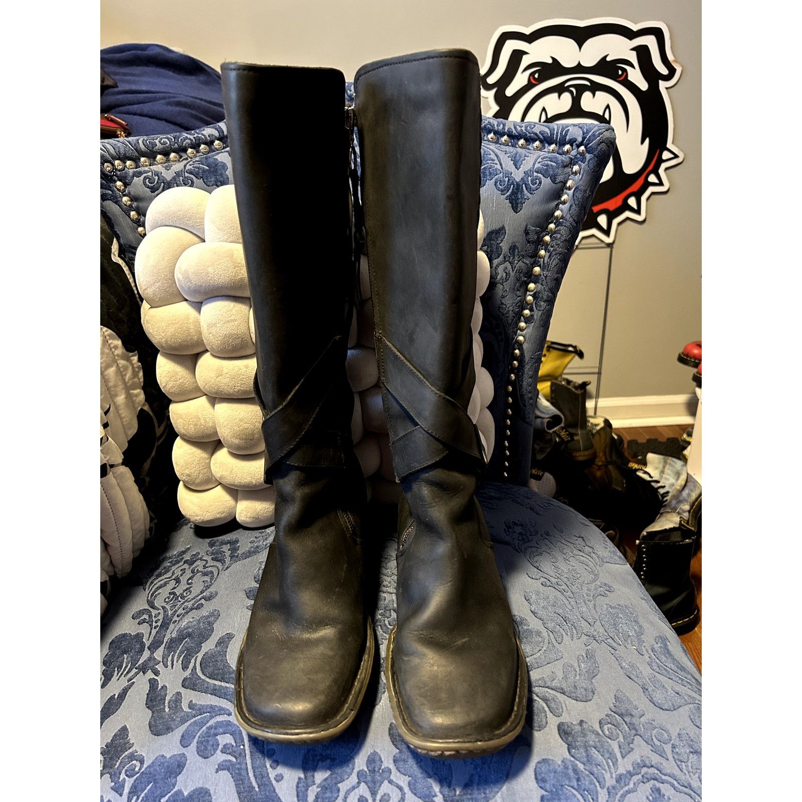 Dr. Martens Dr Martens 11448 Black Block Heel Riding Boot Size 8/EU 39 Size US 8 / IT 38 - 4 Thumbnail
