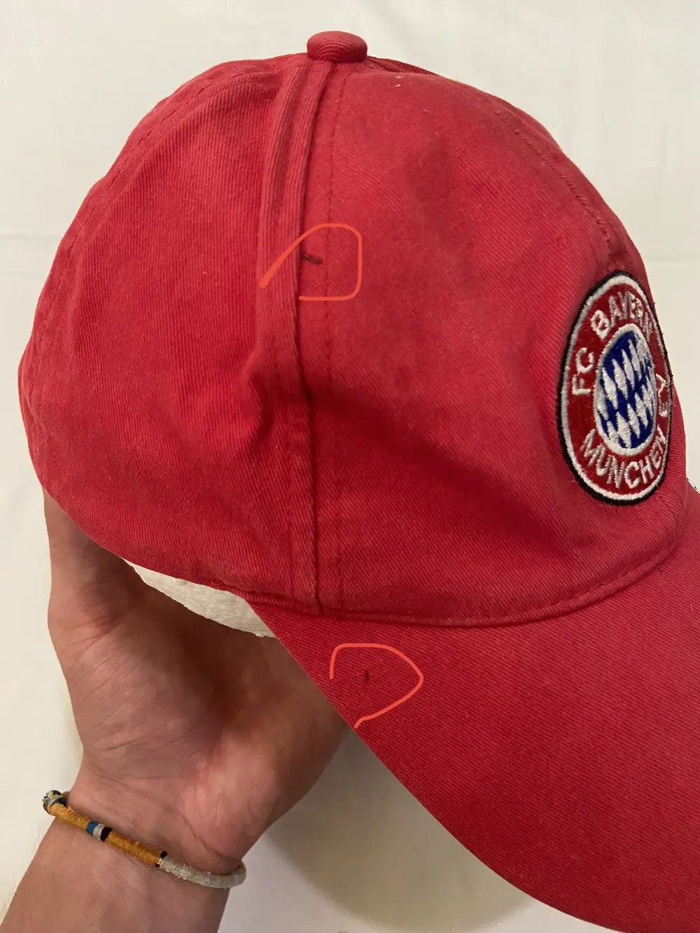 Vintage VINTAGE 90’S FC BAYERN MUNICH SOCCER FADED RED CAP HAT Y2K Size ONE SIZE - 15 Thumbnail