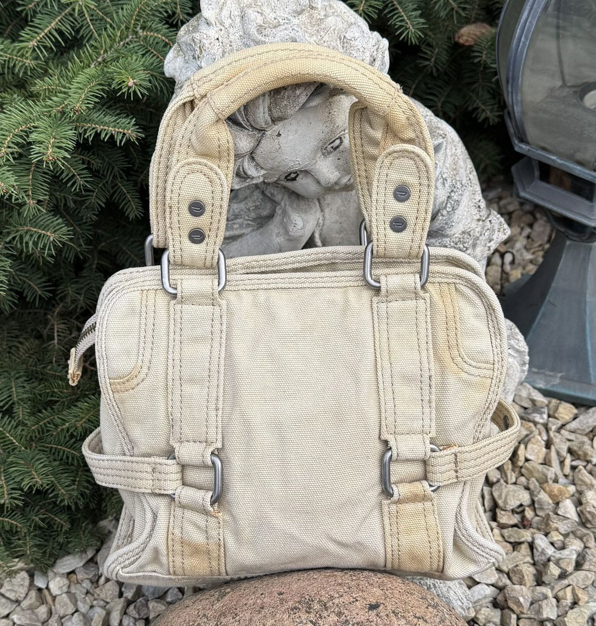 Diesel DIESEL Denim Distressed Handbag Y2K Cargo Utility Military Size ONE SIZE - 4 Thumbnail