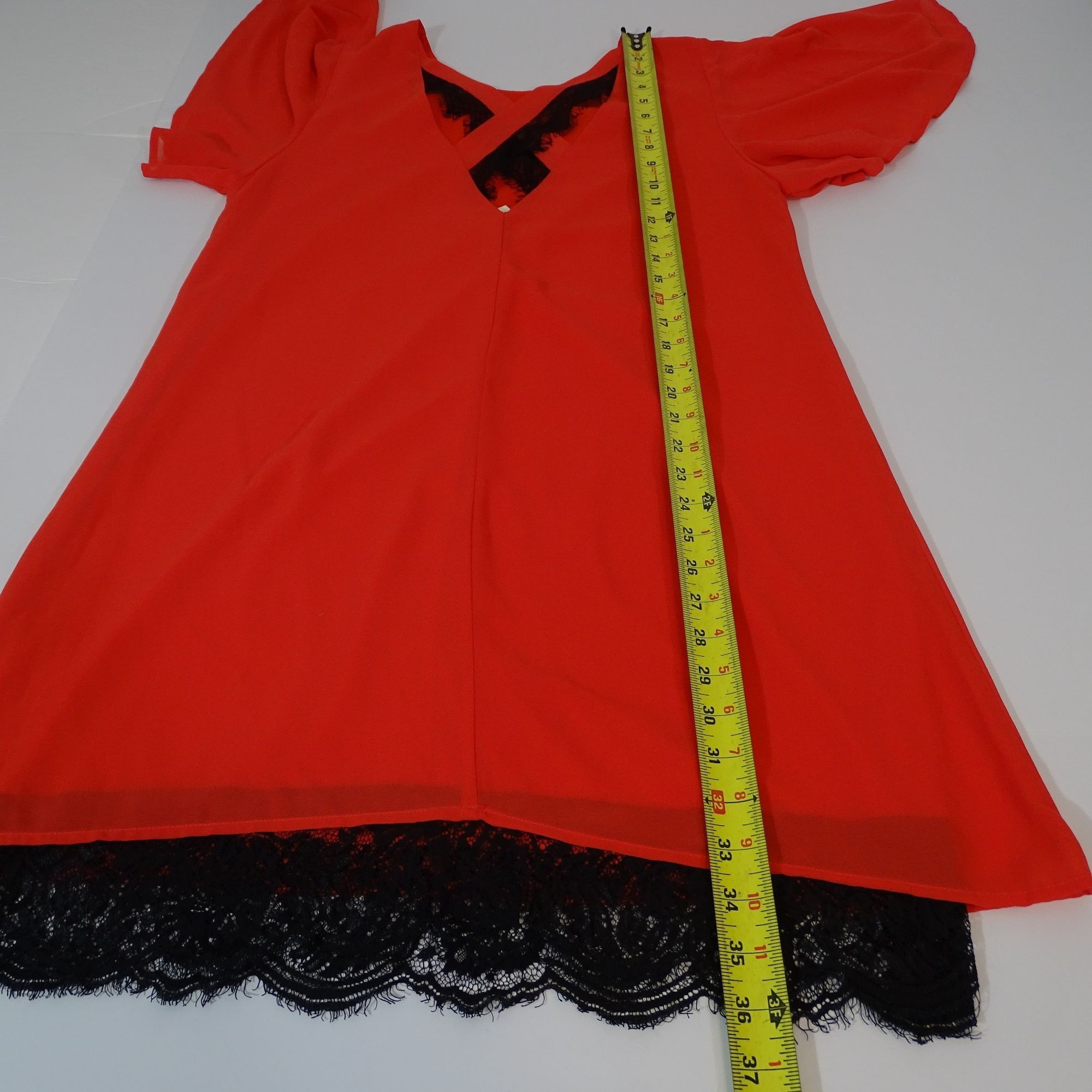 Other Ya Los Angeles Orange Flutter Sleeve Shift Dress Size L Size L / US 10 / IT 46 - 14 Thumbnail