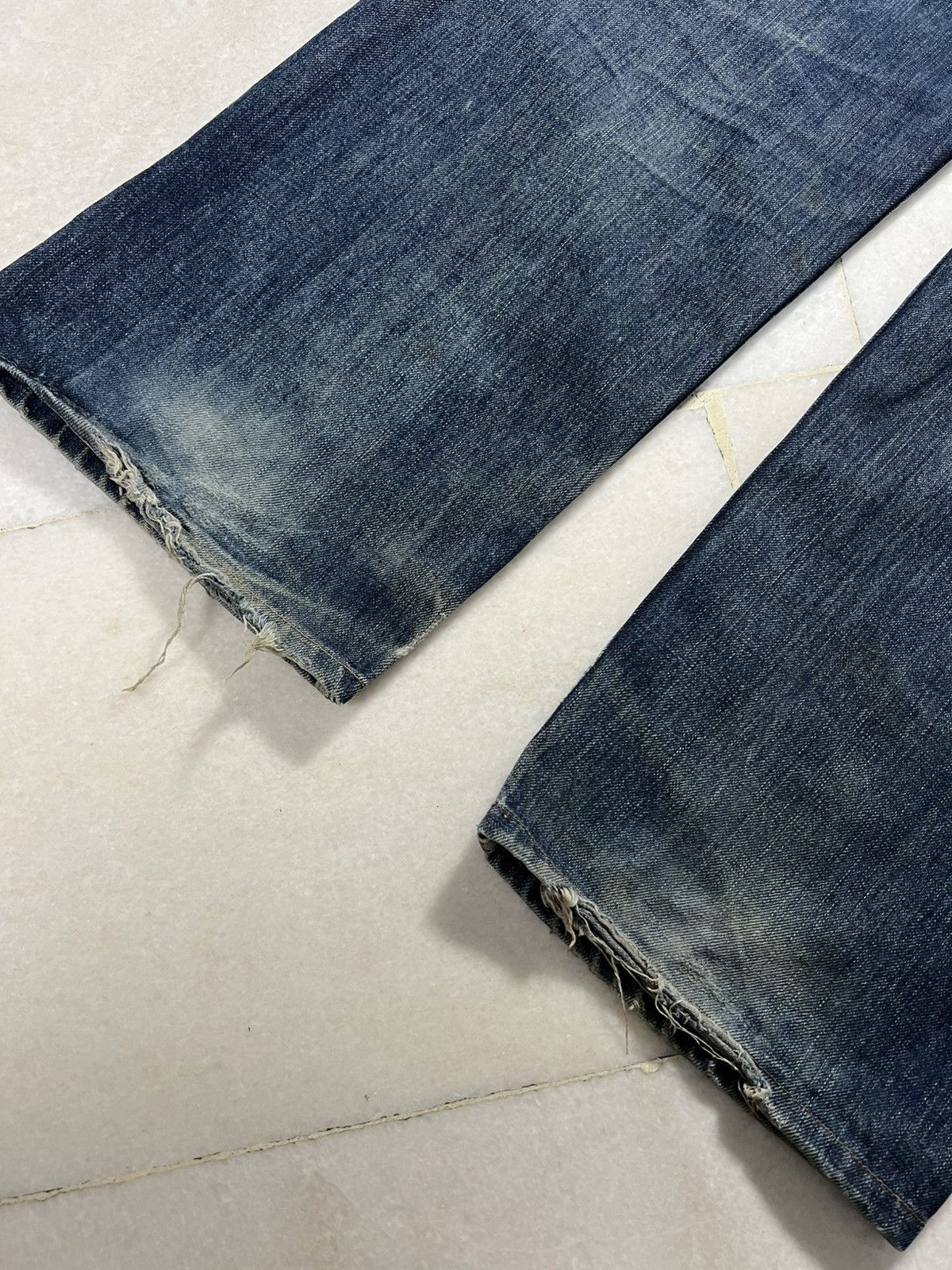 Levi's × Levi's Vintage Clothing 💥Baggy💥Vintage 90’s -00’ Levis 503 Mud Wash Distress Jeans Size US 35 - 11 Thumbnail