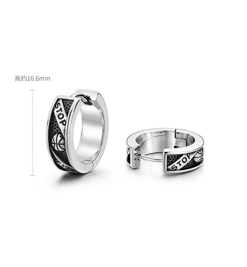 Jewelry Sports Punk Earrings One Pairs Chrome Jewelry Size ONE SIZE - 5 Thumbnail