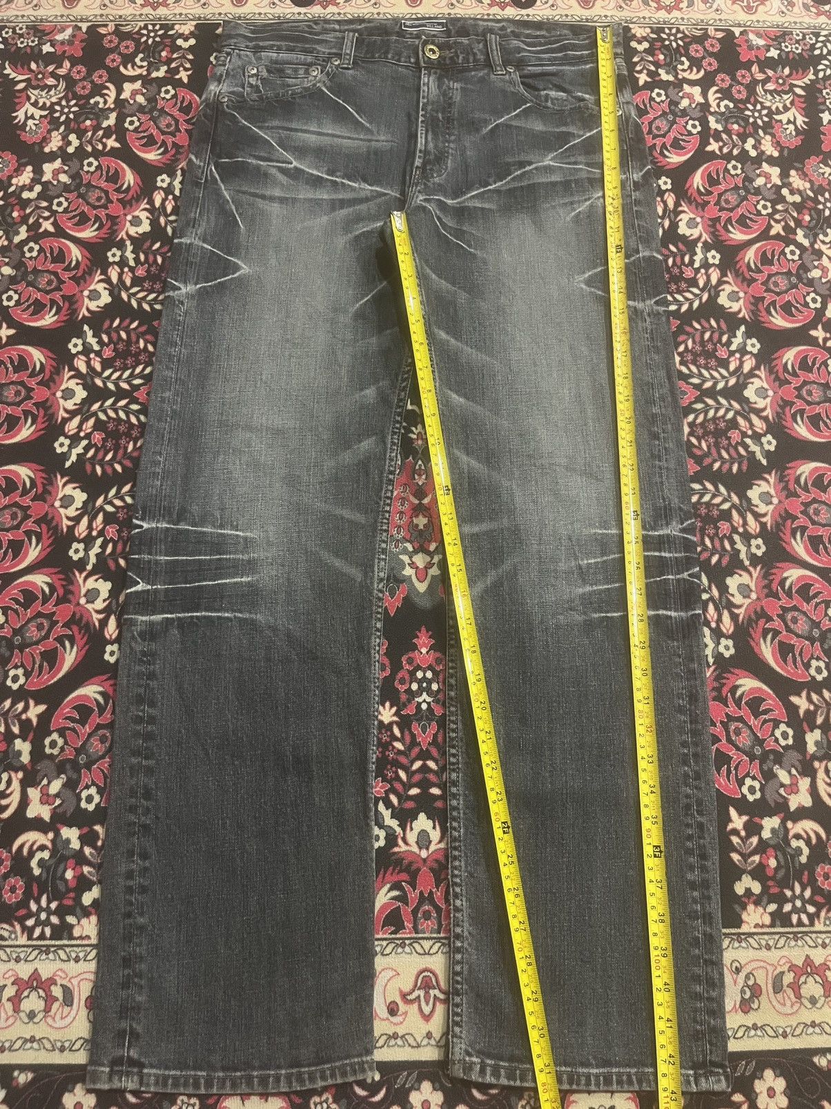 Japanese Brand Japanese Brand Villand Dark Whisker Washed Rhinestone Jeans Size US 36 / EU 52 - 11 Thumbnail