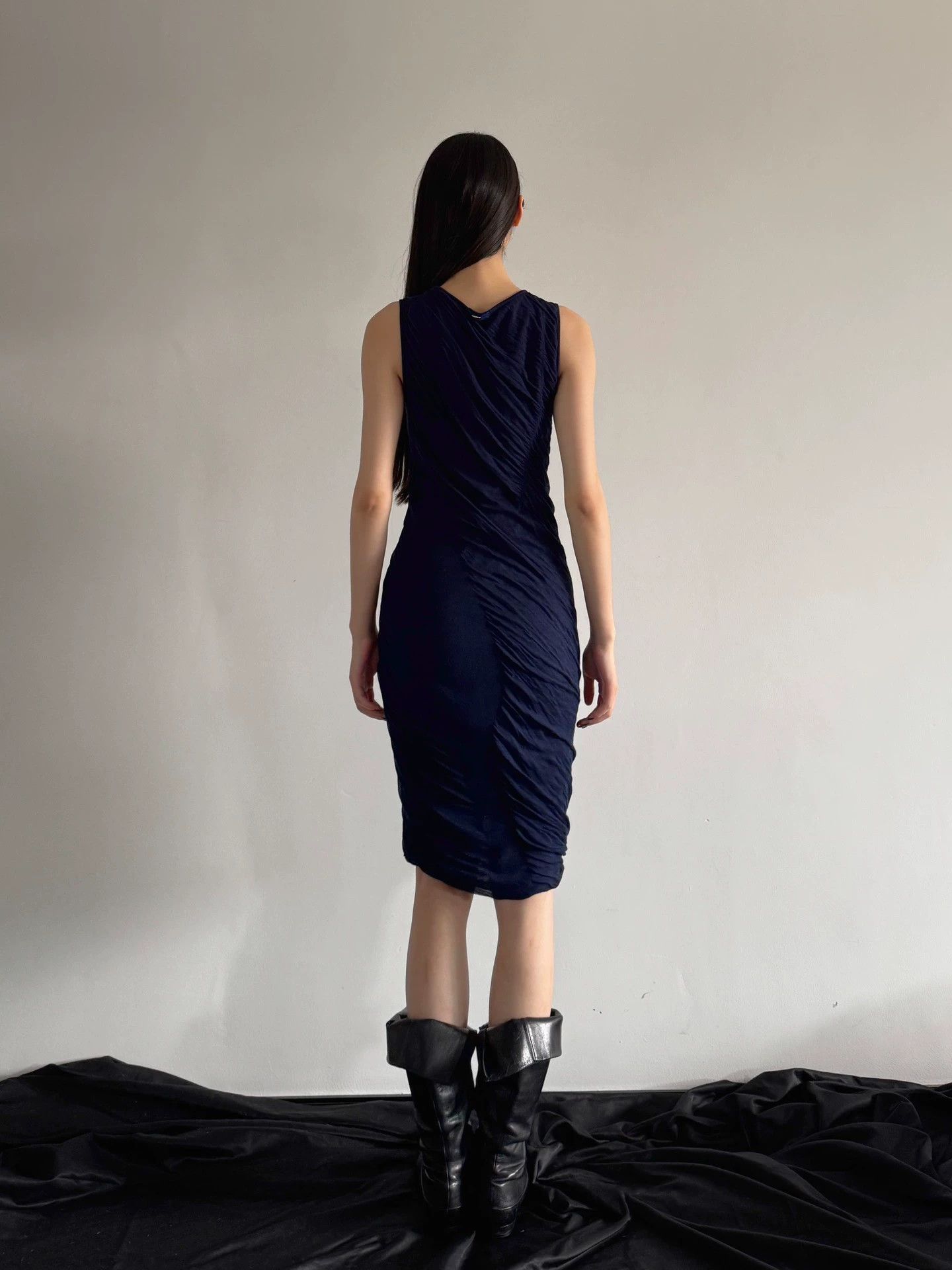 Other Italian Ink - Splattered Stretch Irregular Layered Dress 40 Size S / US 4 / IT 40 - 8 Thumbnail