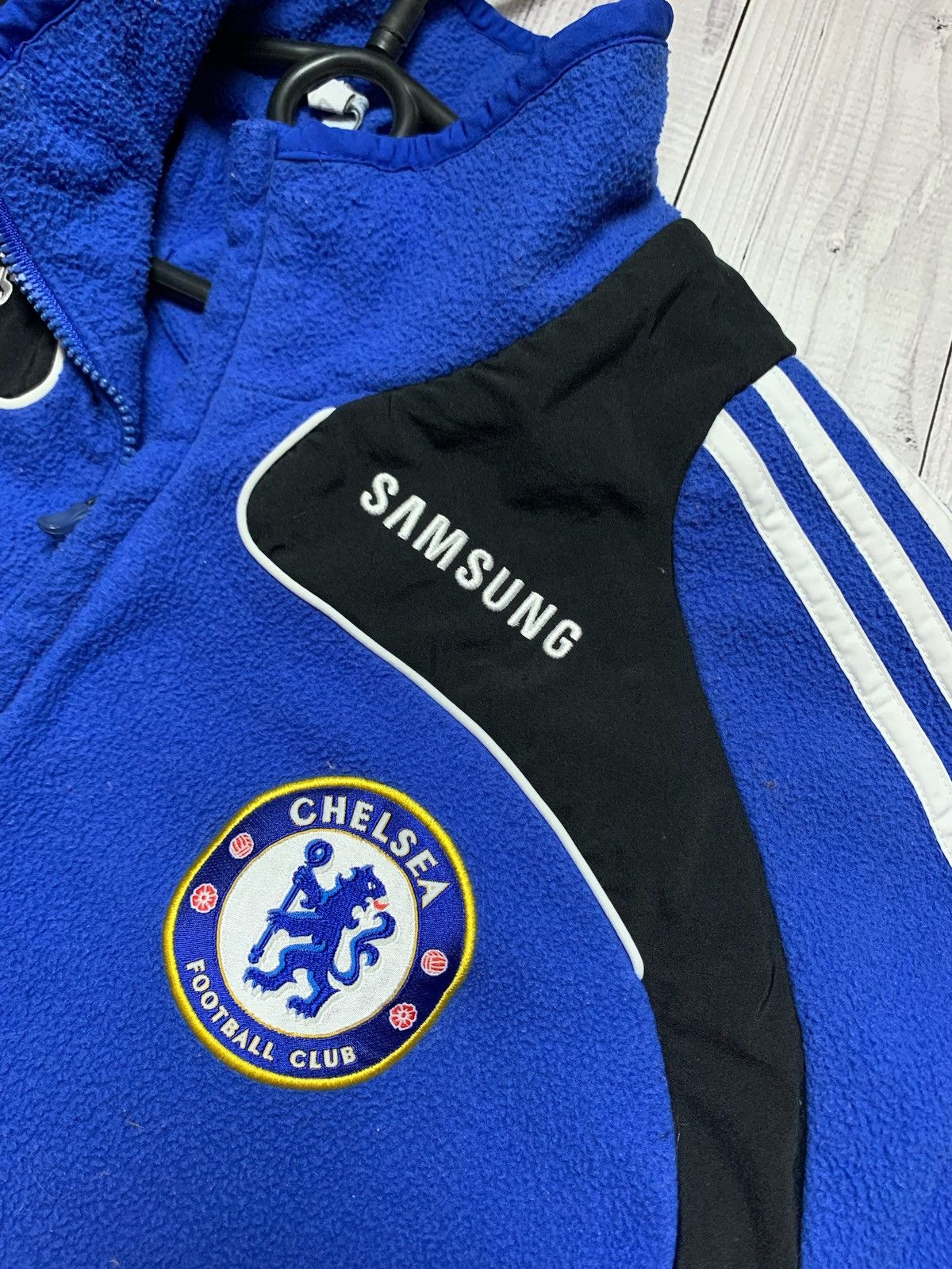 Adidas Adidas Chelsea vintage soccer fleece jacket Size l blue Size US L / EU 52-54 / 3 - 4 Thumbnail