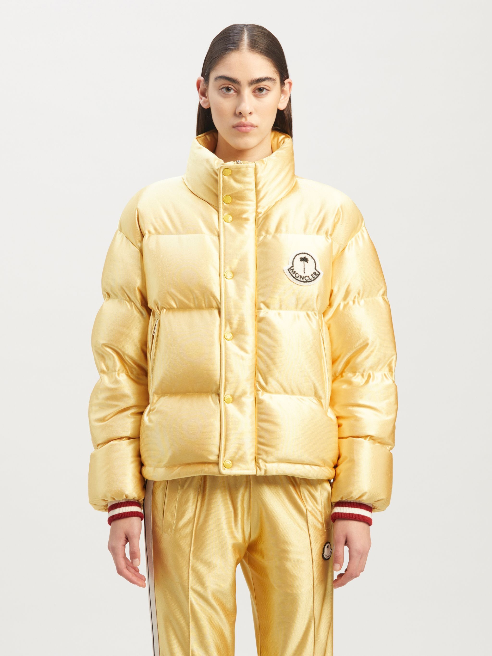 Moncler × Palm Angels o1gr1nt0925 Dup / Keon Jacket in Gold Size XS / US 0-2 / IT 36-38 - 2 Thumbnail