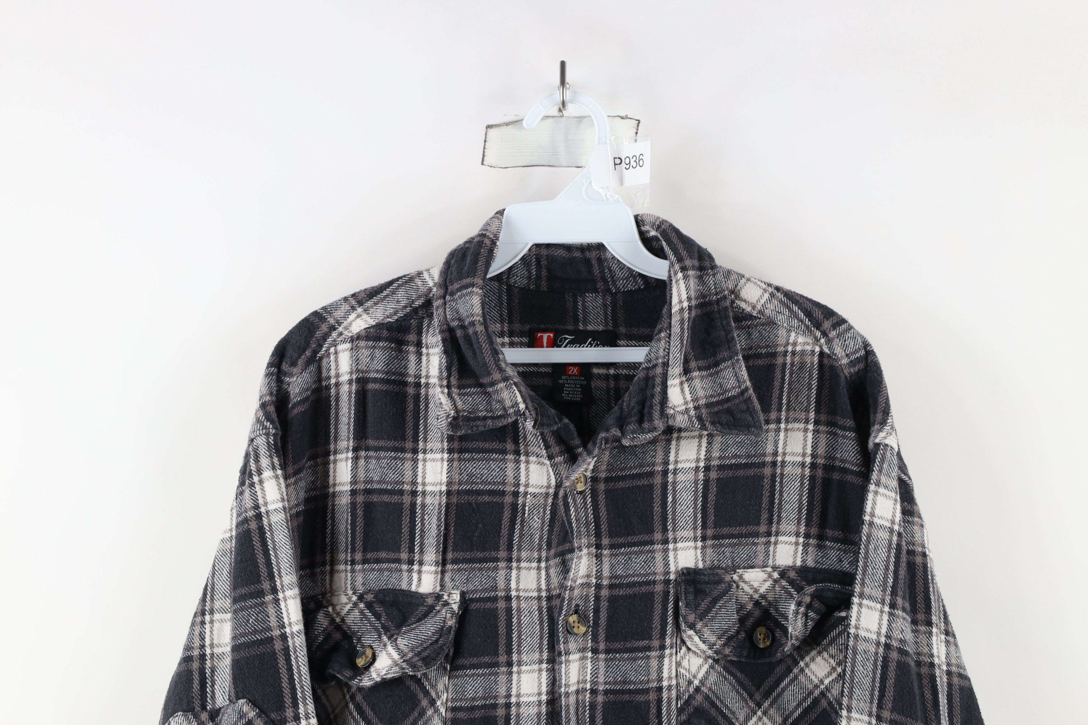 Vintage Vintage 90s Streetwear Heavyweight Flannel Button Shirt Size US XXL / EU 58 / 5 - 2 Thumbnail