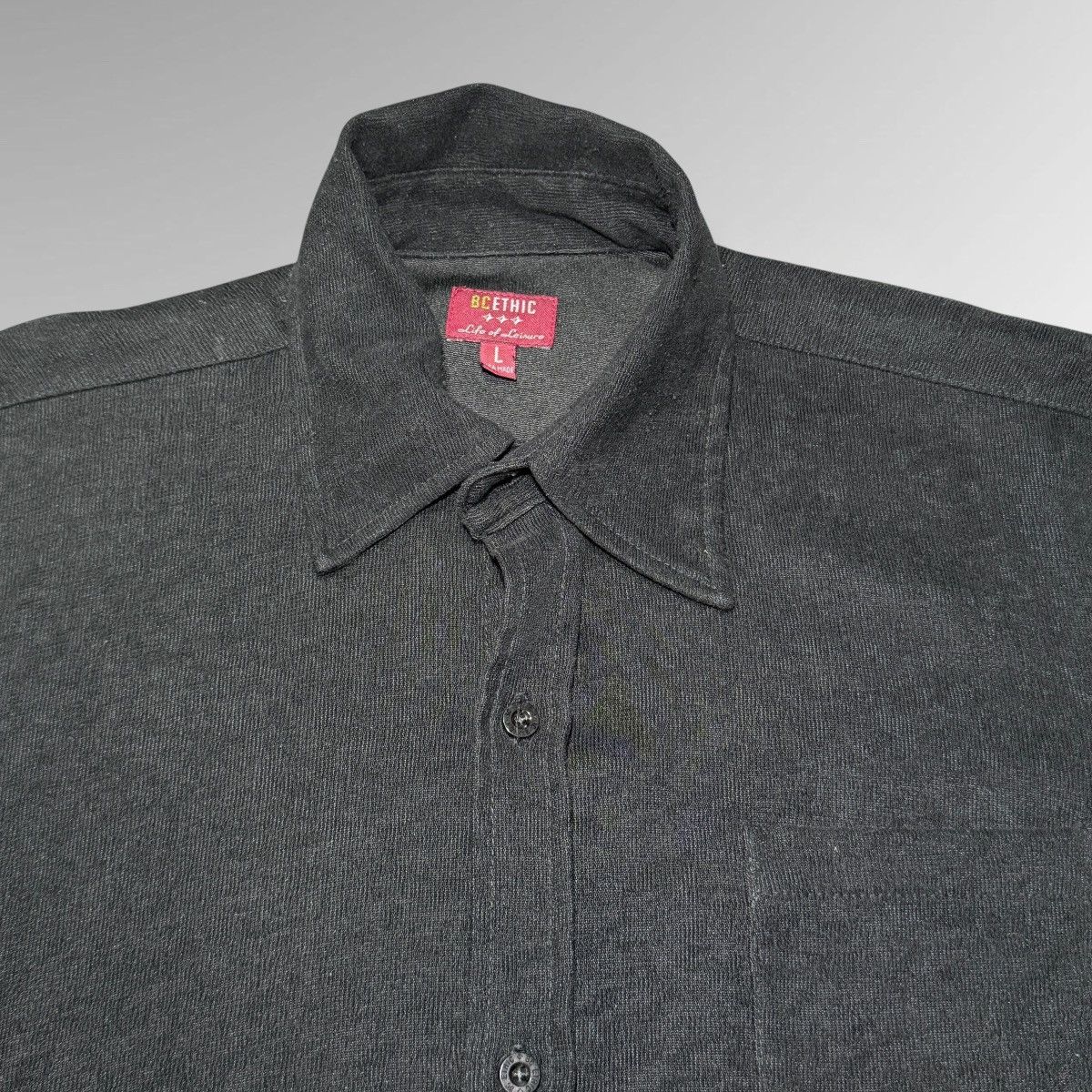Bc Ethic Vintage 90s BC Ethic Black Short Sleeve Button up ⚫️ Size US L / EU 52-54 / 3 - 2 Thumbnail