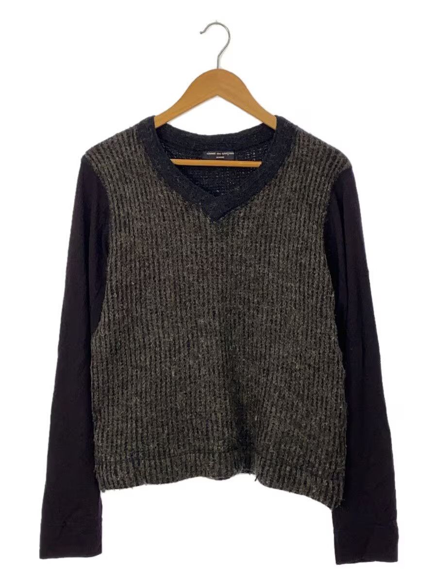 Comme des Garcons Homme Ribbed Wool Knit Sweater Size US L / EU 52-54 / 3 - 1 Thumbnail