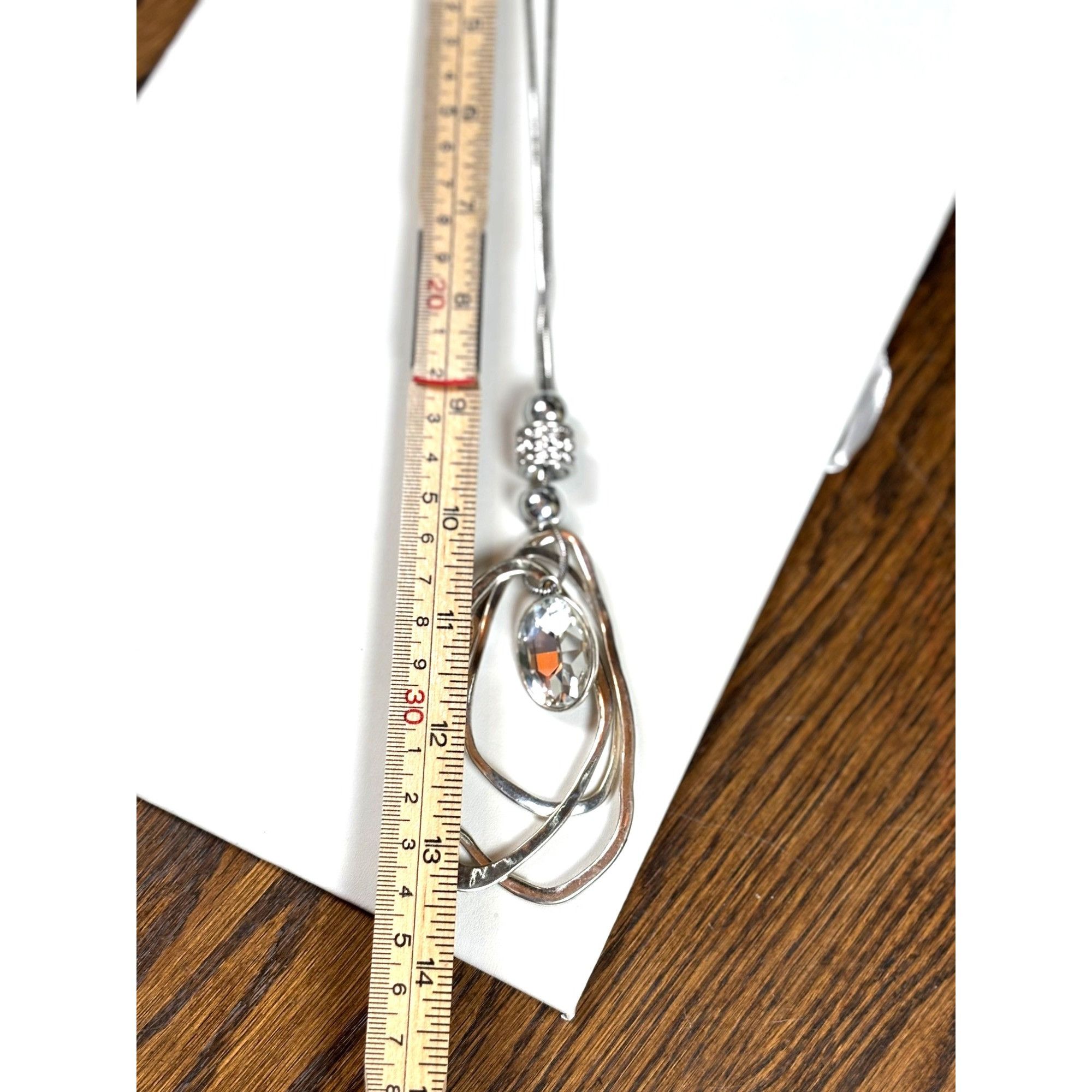 Other Silver-Tone Adjustable Necklace With Abstract Metal Loops & Size ONE SIZE - 6 Thumbnail