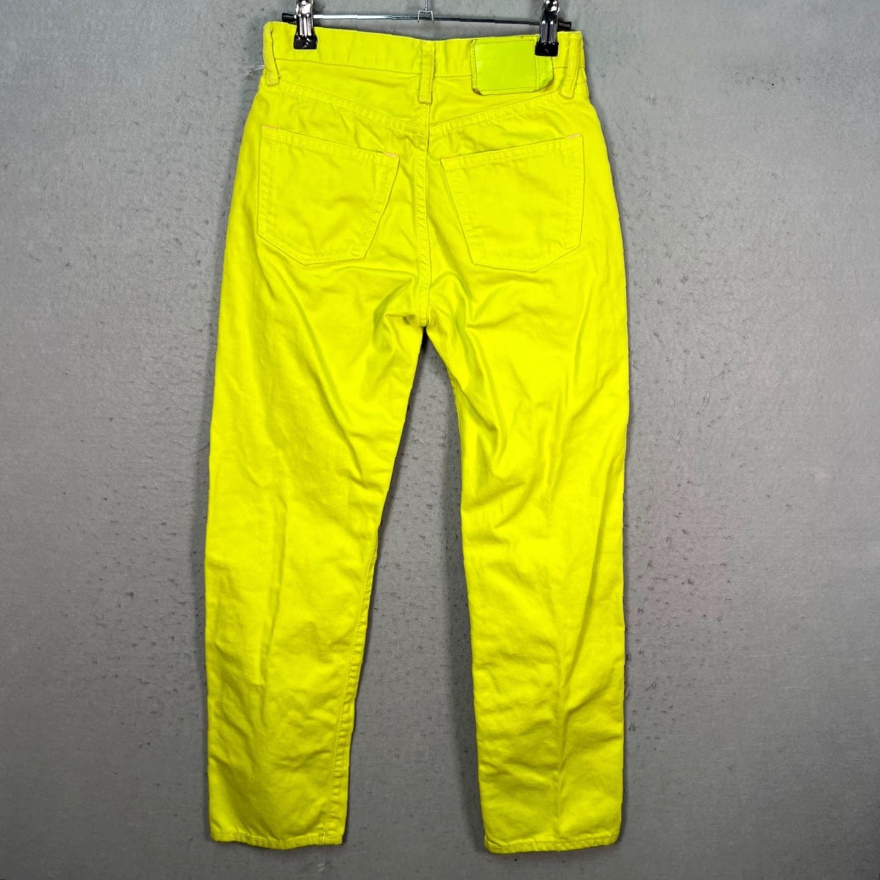 Acne Studios Acne Studios Jeans 1997 Reactive Dye Lime Green High-Waist Womens 24 Straight 5-Pocket Denim Cotton Vintage? No Size 42" / US 20 - 2 Thumbnail