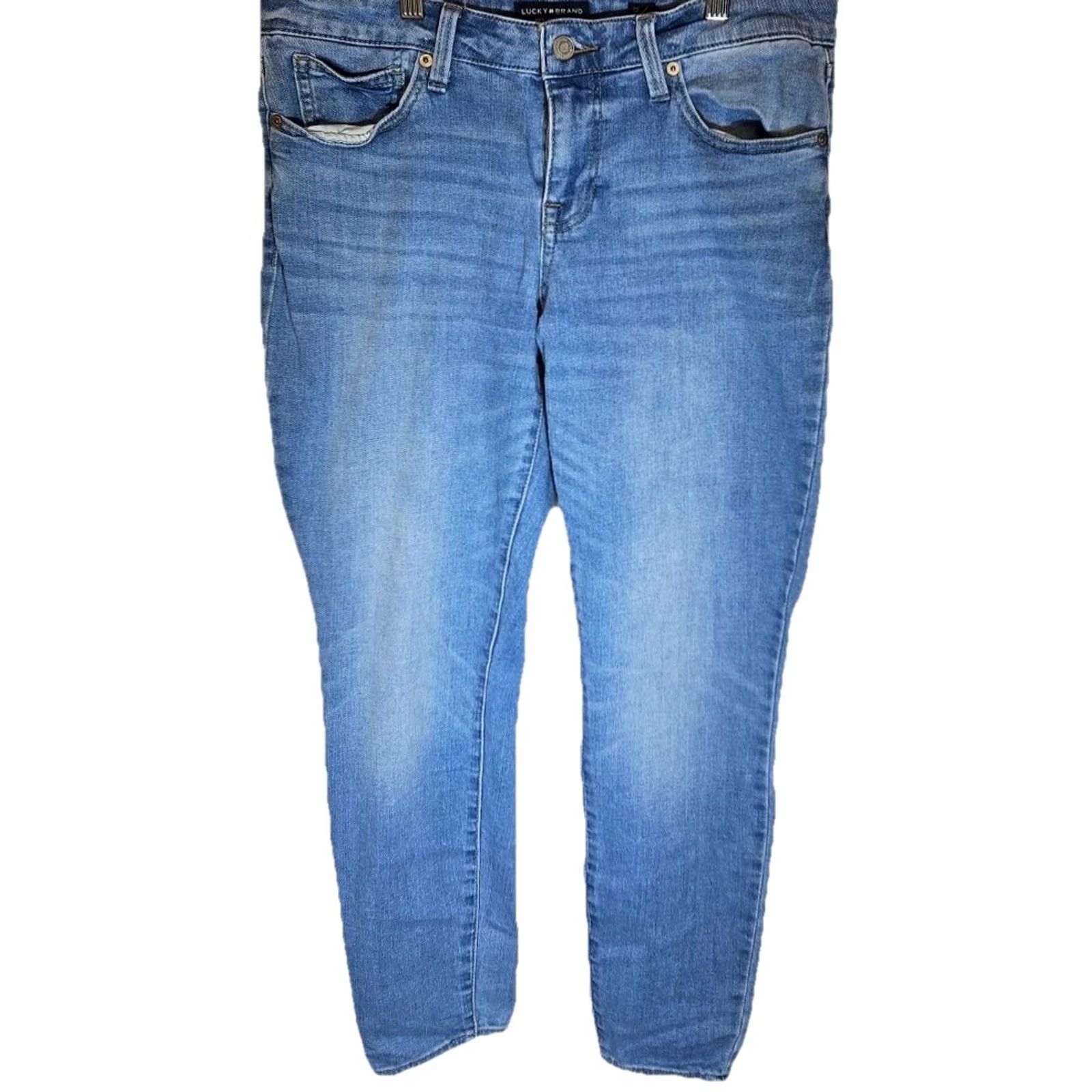 Lucky Brand Lucky Brand Lolita Skinny Jeans Women’s 12 Low Rise Stretch Denim Blue 31R Jeans Women Size 34" / US 12 / IT 48 - 2 Thumbnail