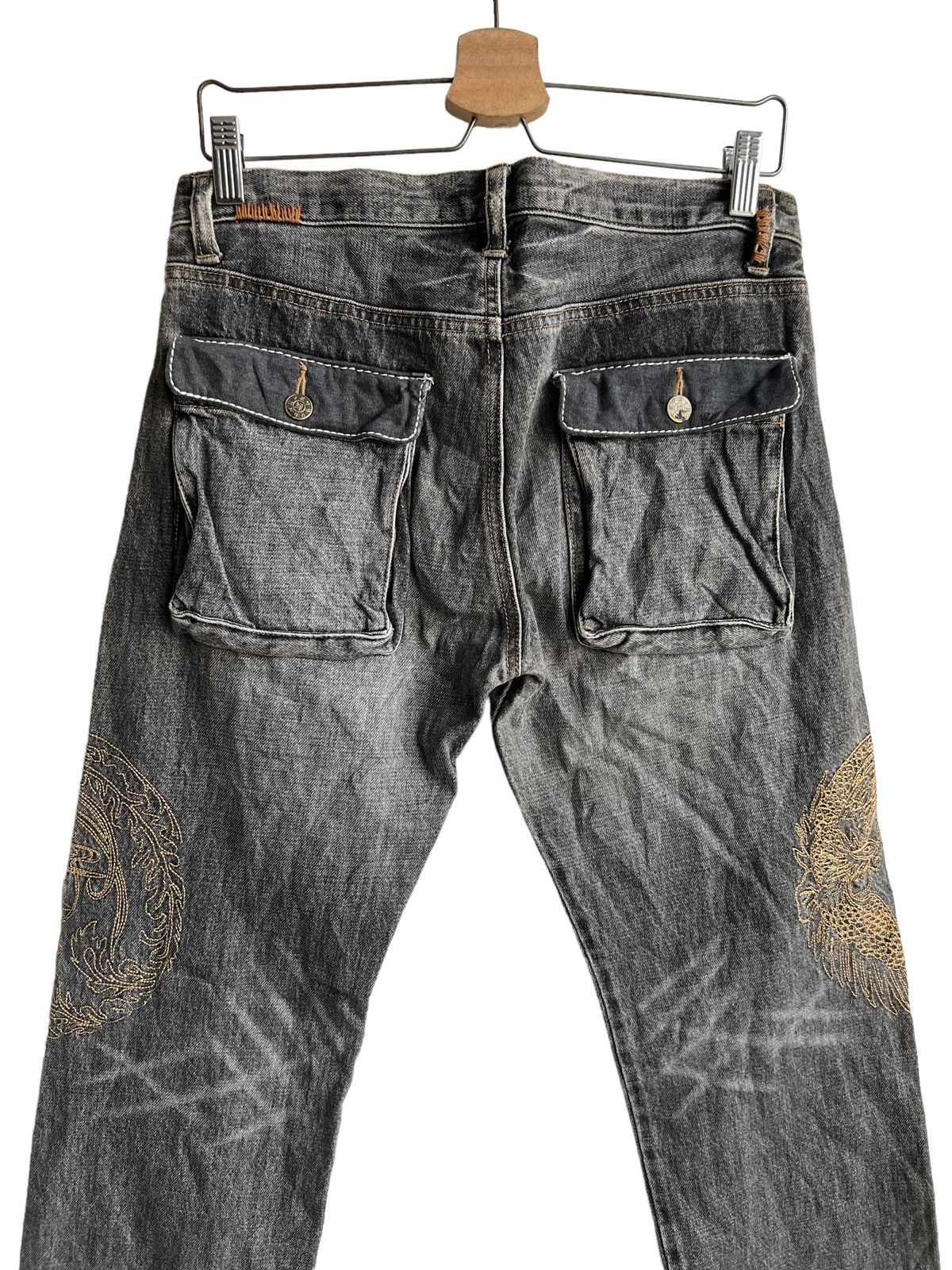 Karakuri Tamashii Karakuri Tamashi Royal Phenix 🇯🇵 Embroidery Baggy Denim Size US 32 / EU 48 - 9 Thumbnail