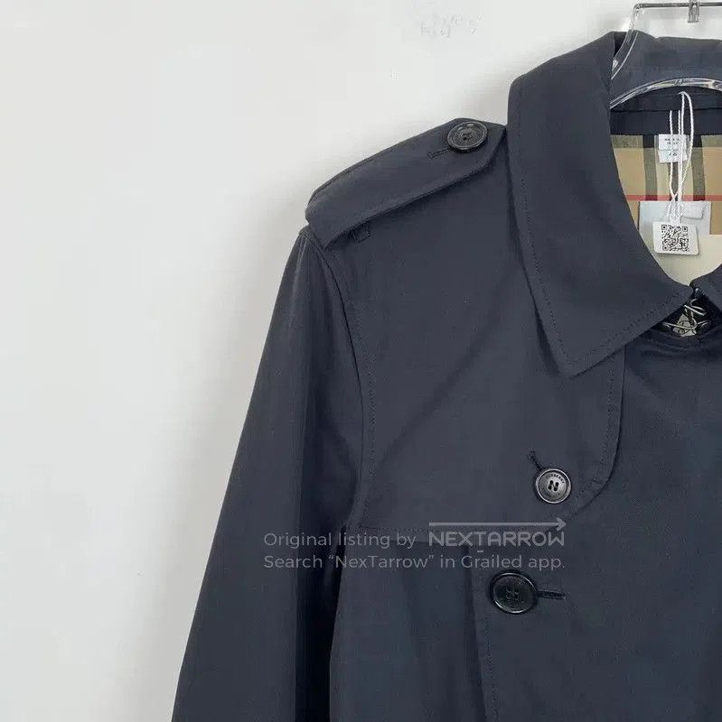 Burberry Burberry Men's Dark Blue Cotton Trench Coat. Size US S / EU 44-46 / 1 - 3 Thumbnail