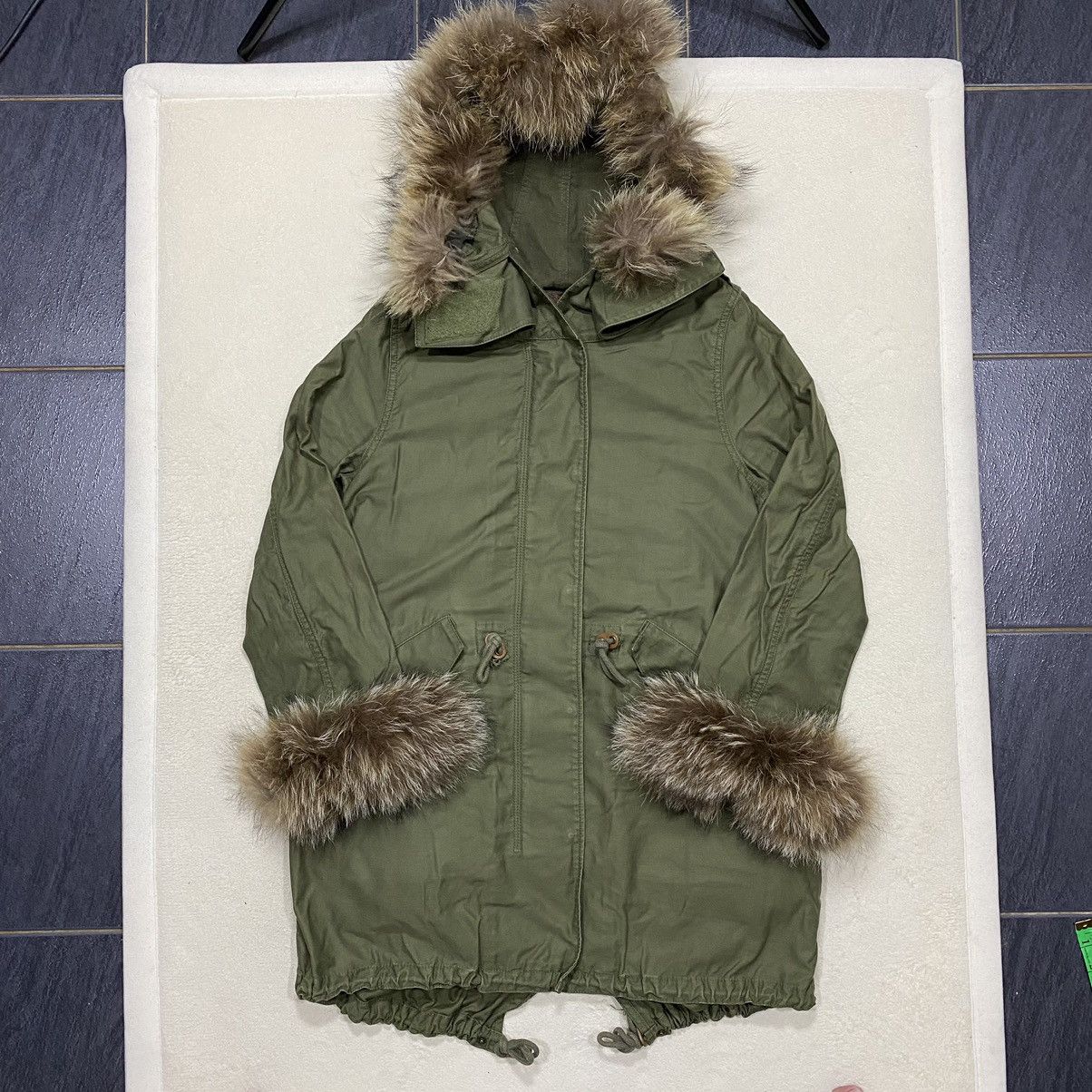 ADAM ET ROPE × Japanese Brand ADAM ET ROPE Racoon Fur Parka Jacket Size S / US 4 / IT 40 - 1 Thumbnail
