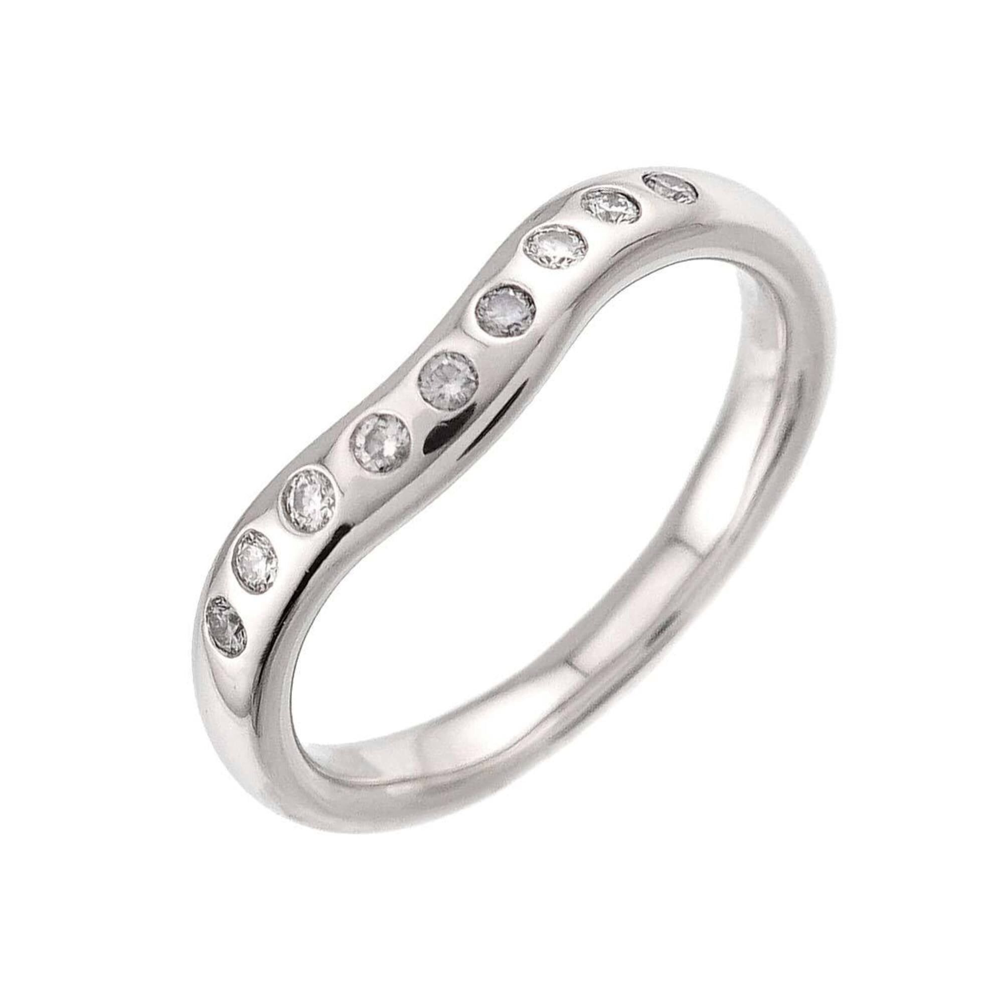 Tiffany & Co. Tiffany & Co. Wide Curved Band Ring with Diamonds, Platinum (Pt) Size ONE SIZE - 1 Thumbnail