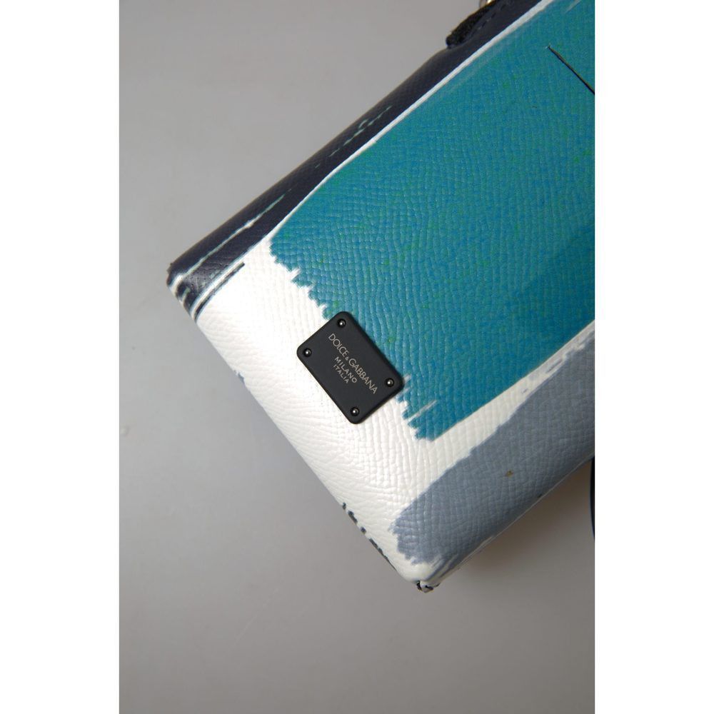 Dolce & Gabbana Dolce & Gabbana Blue Leather Men Purse Crossbody Sling Phone Size ONE SIZE - 2 Thumbnail