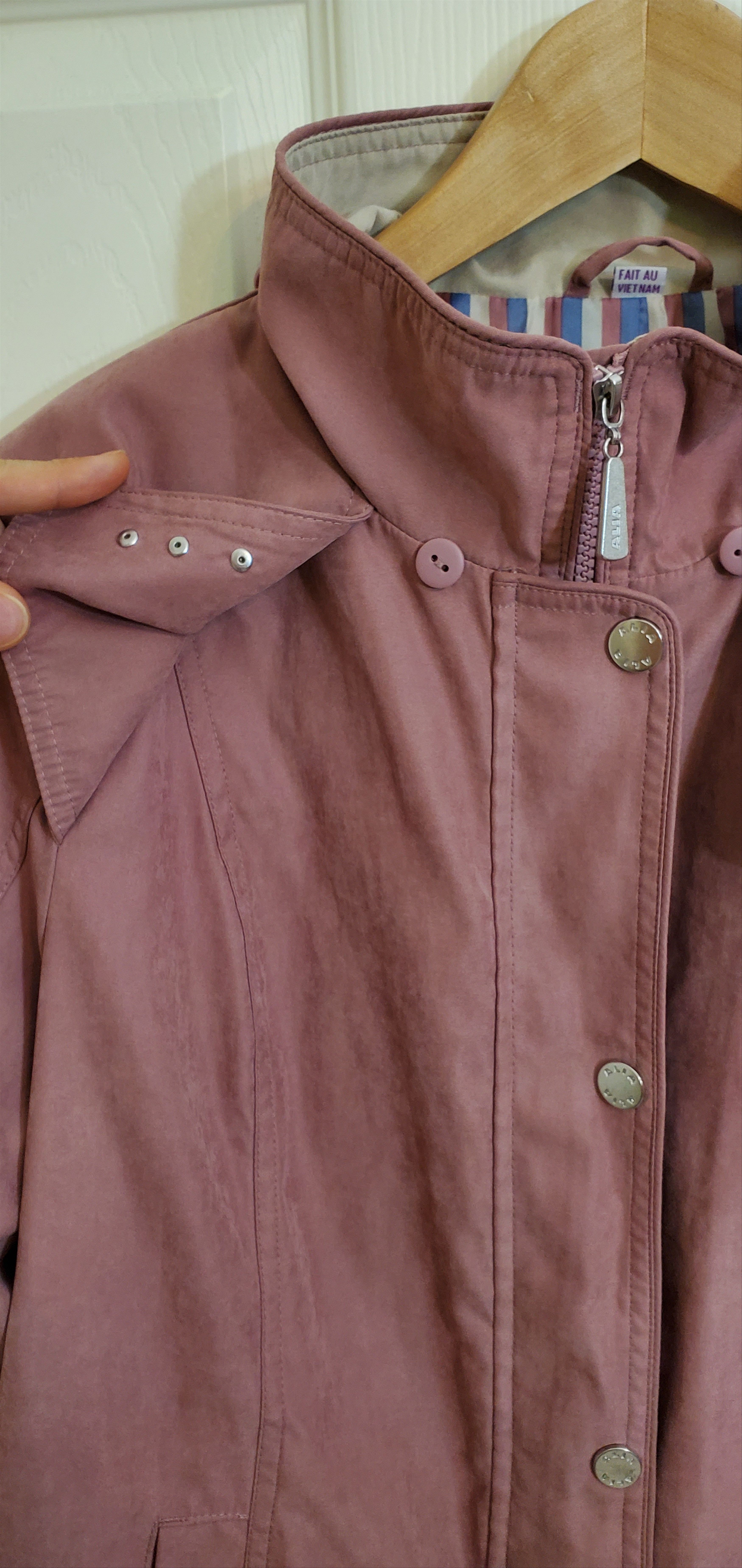 Vintage Vintage ALIA Pink Coat Lined Inside Shoulder Flap Style Size M / US 6-8 / IT 42-44 - 5 Thumbnail