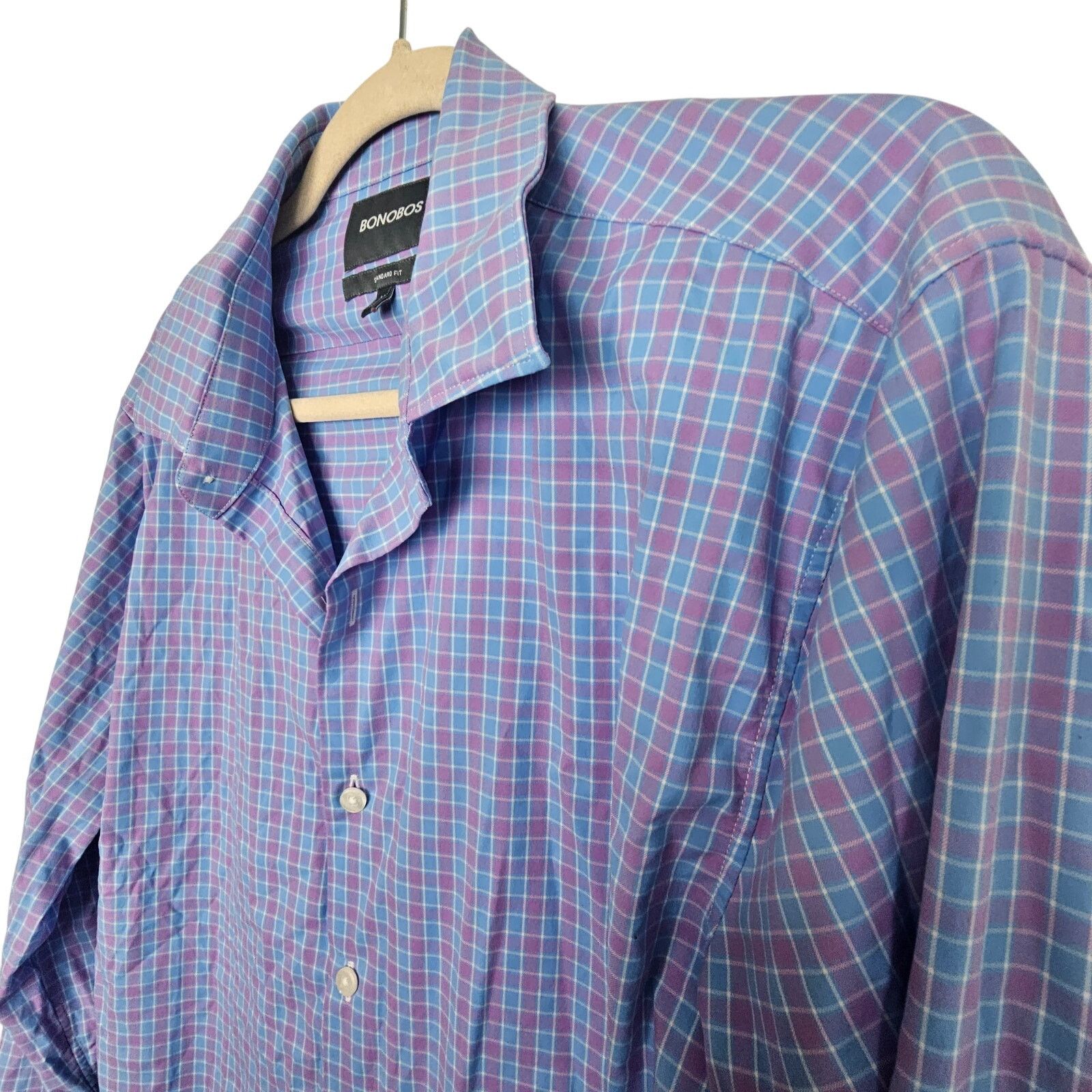 Bonobos Bonobos Checker Dress Shirt M Standard Fit Career Business Size US M / EU 48-50 / 2 - 5 Thumbnail