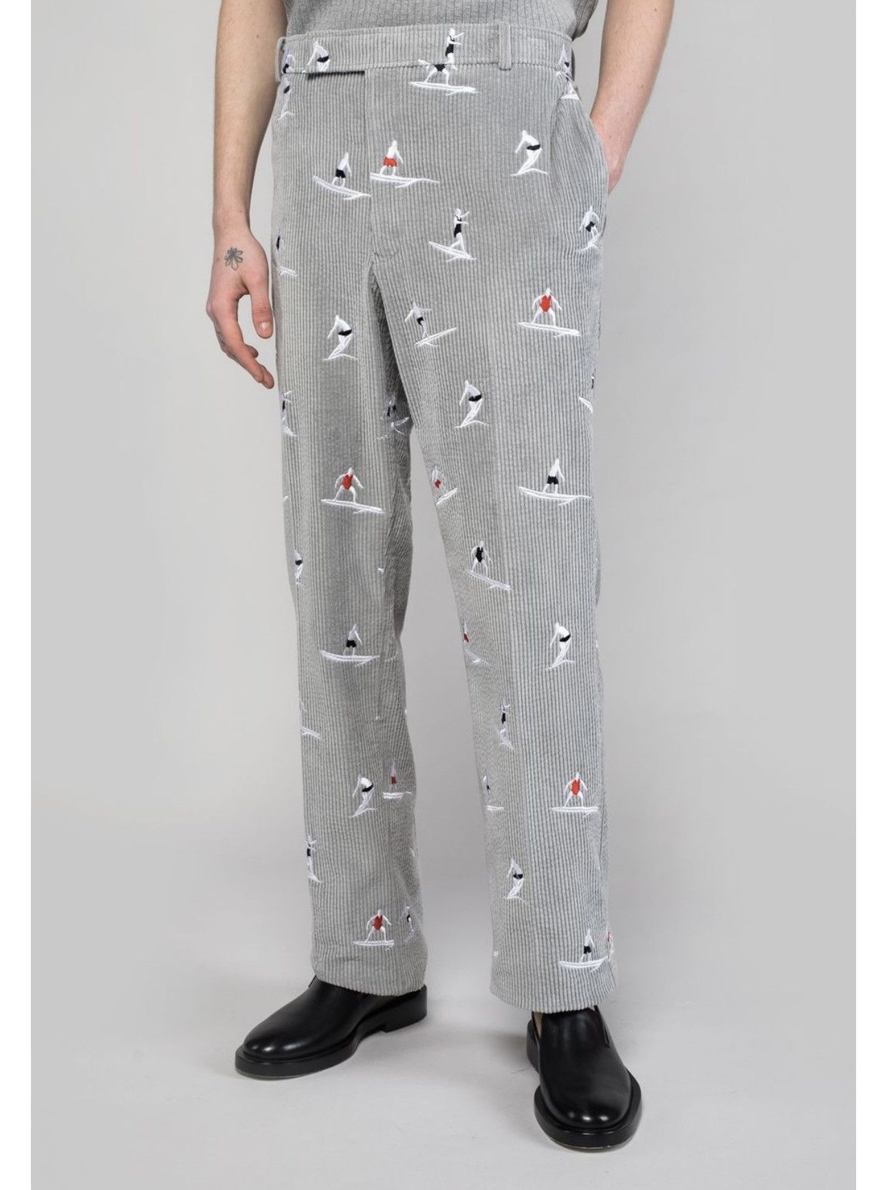 Thom Browne Last Size Thom Browne Corduroy Grey Surfing Print Pants Size US 36 / EU 52 - 1 Thumbnail