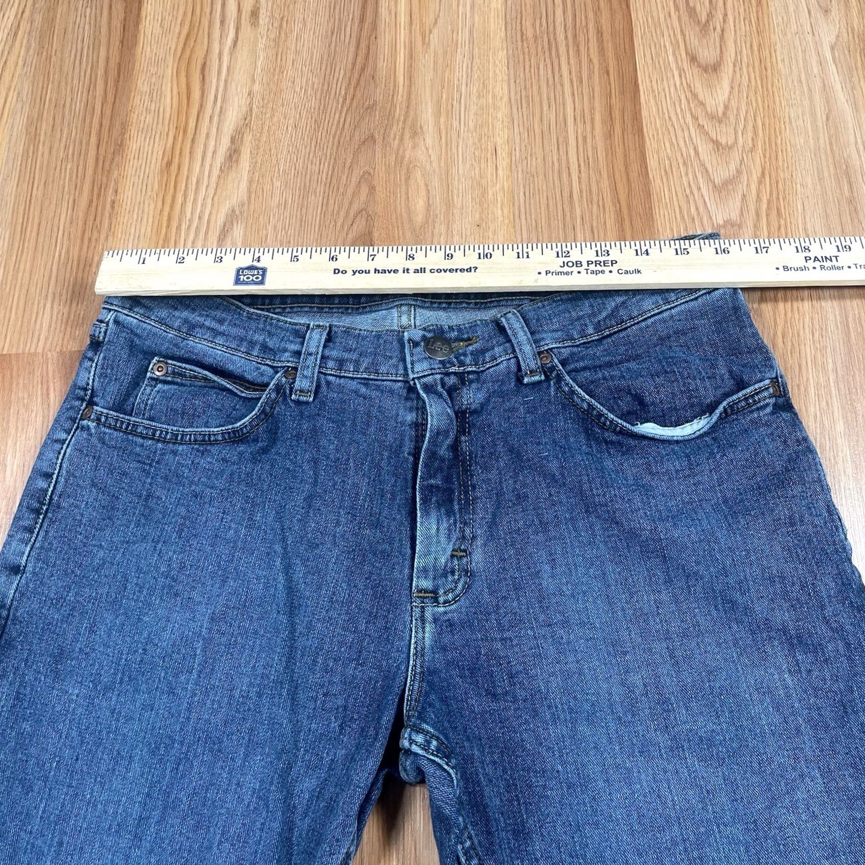 Lee Lee Jeans Mens Regular Fit Straight Leg Blue Stretch Denim Cotton Blend 33Wx30L Size US 33 - 3 Thumbnail