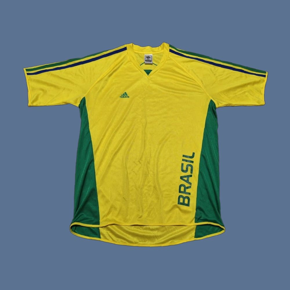 Adidas ADIDAS Shirt Mens M Football Jersey 2006 World Cup Brazil Yellow FIFA Germany Size US M / EU 48-50 / 2 - 1 Thumbnail