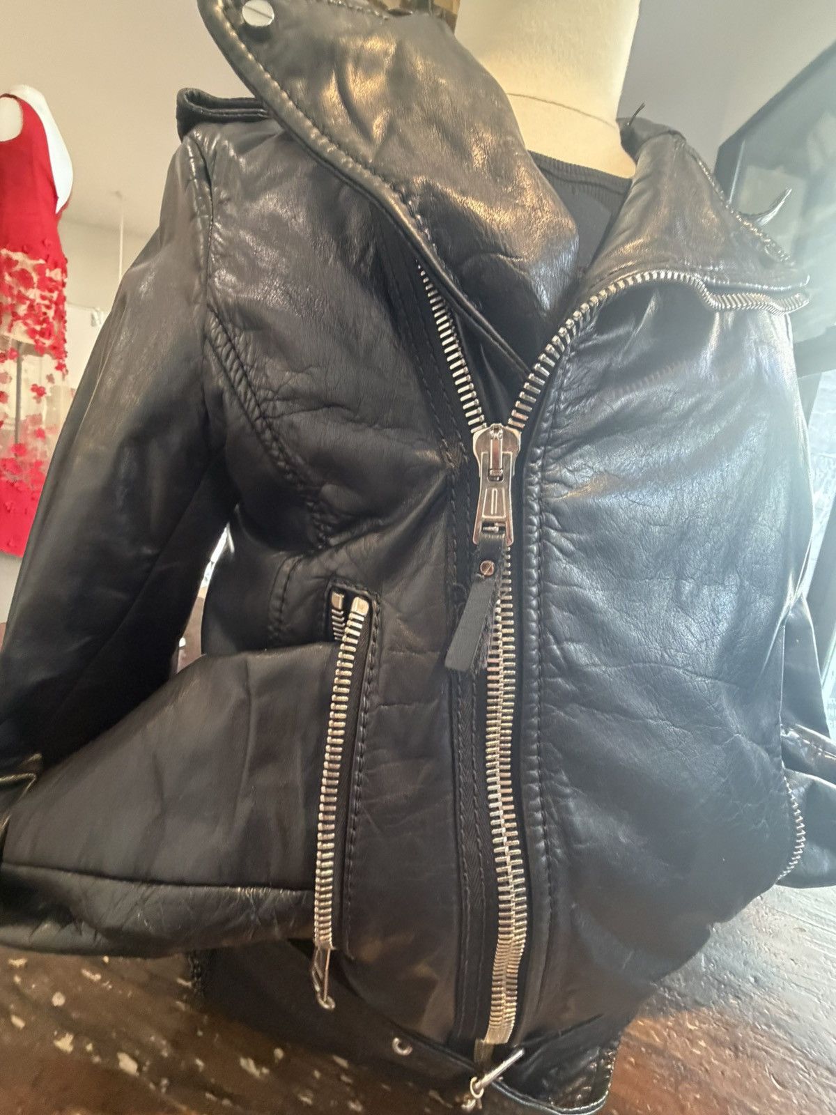 Balenciaga Balenciaga Paris Leather Moto Jacket –🖤🏍️ Size L / US 10 / IT 46 - 5 Thumbnail