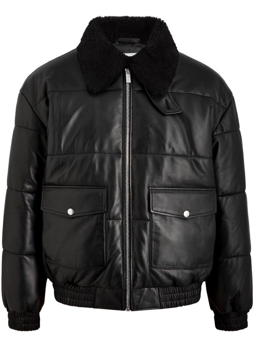 Drole De Monsieur Drole De Monsieur LEATHER BOMBER JACKET IN BLACK Size US M / EU 48-50 / 2 - 1 Thumbnail