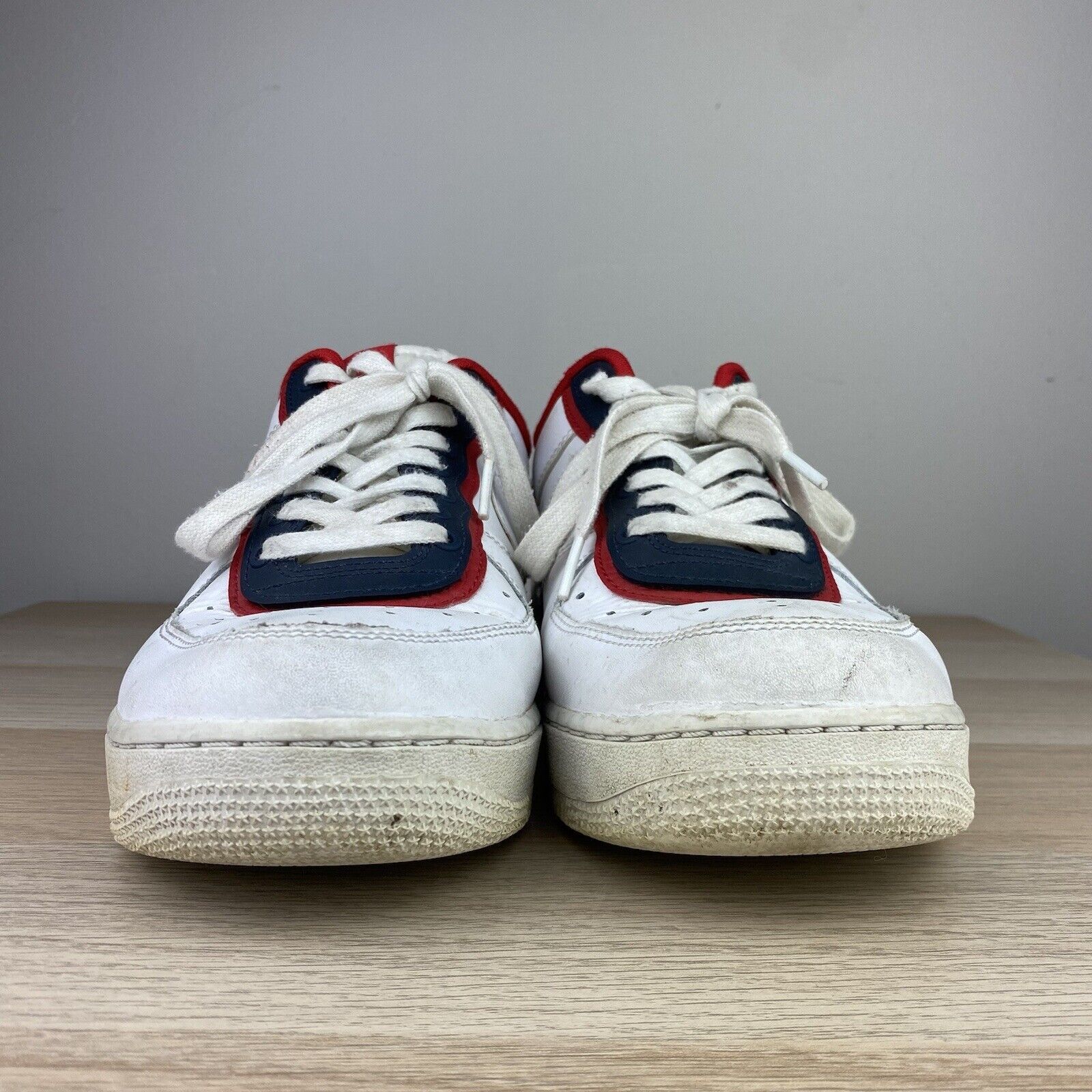Nike Nike Mens White Red Air Force 1 Shoes Size 10 Used Size US 10 / EU 43 - 2 Thumbnail