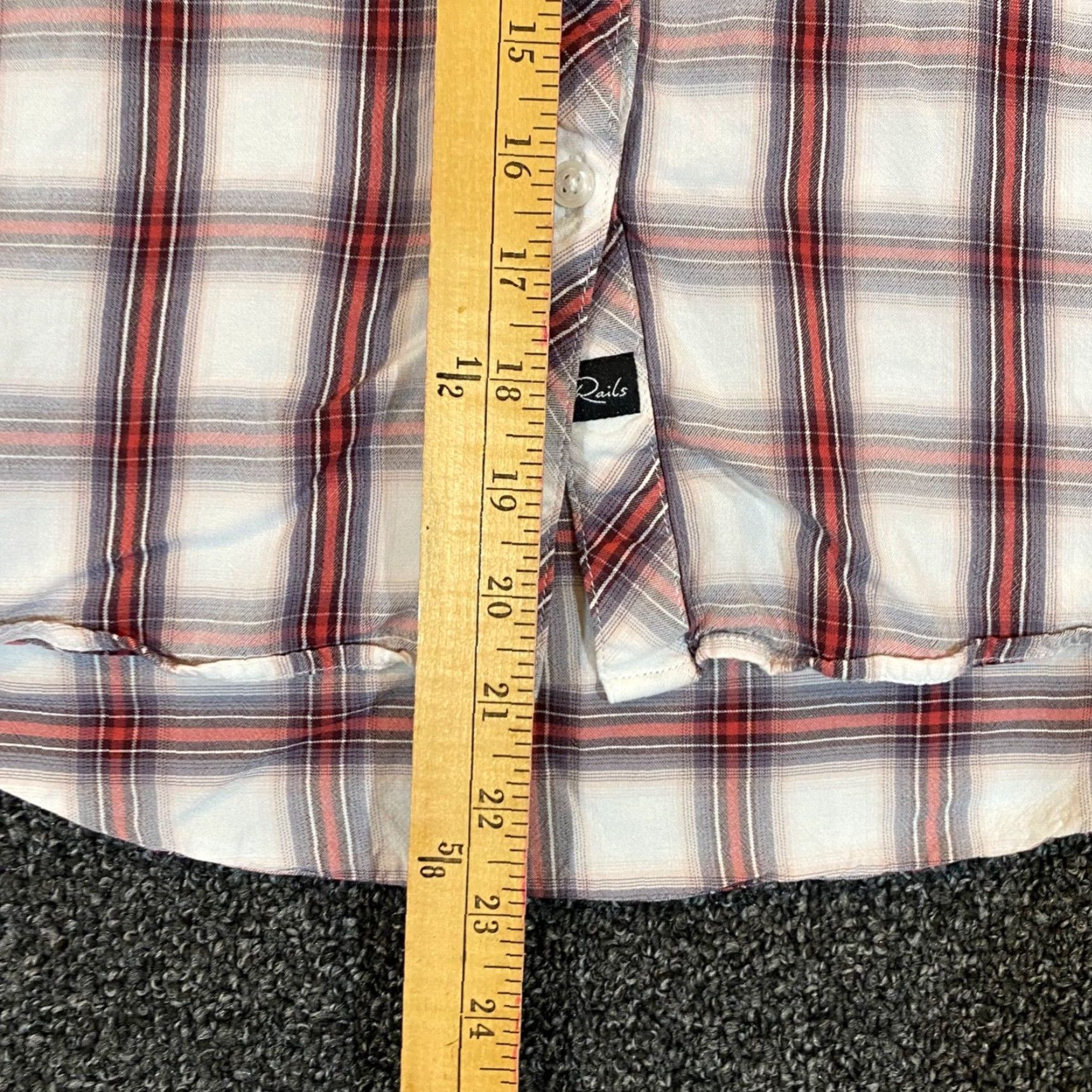 Rails Rails Shirt Womens Medium Red White Plaid Button Up Pockets Long Sleeve Casual Workwear Vintage: No (Note: ensure no new info) Size M / US 6-8 / IT 42-44 - 6 Thumbnail