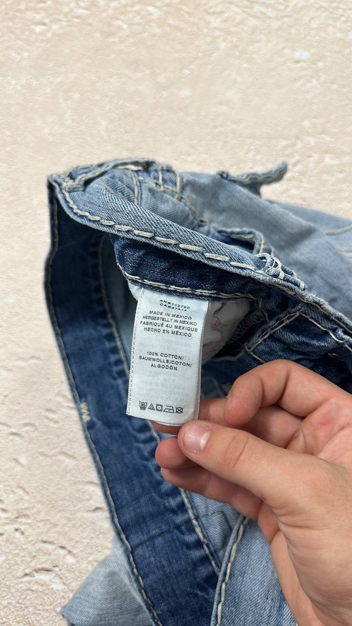 Japanese Brand True Religion pants Faded Crash denim thrashed distressed Size US 34 / EU 50 - 6 Thumbnail