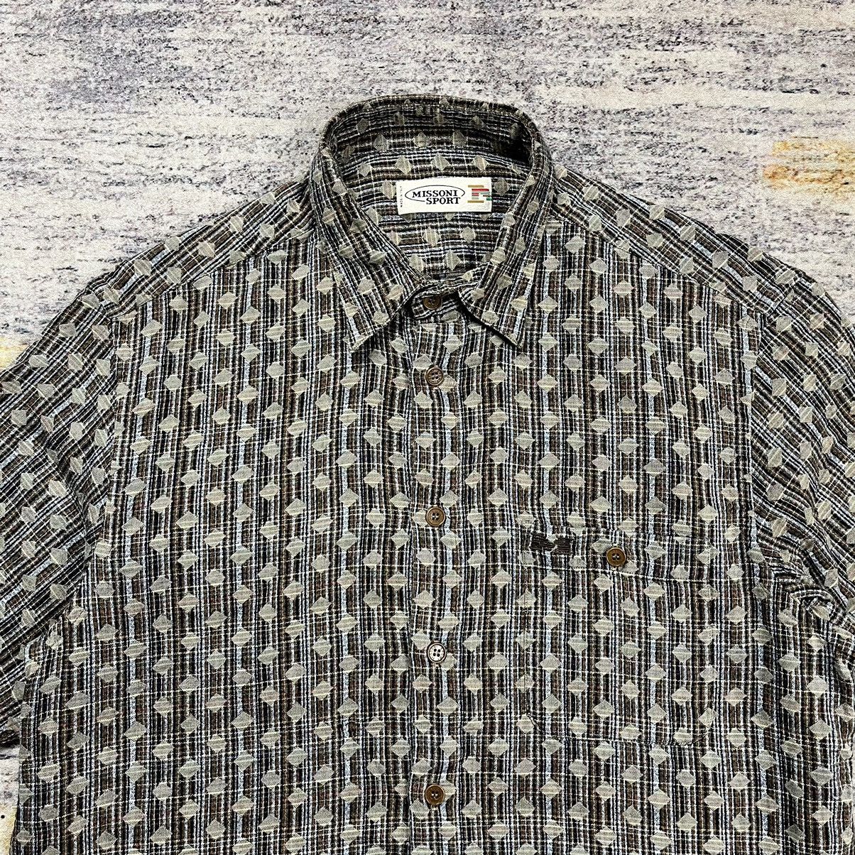 Missoni × Vintage Vintage 90s Missoni Sport pattern button shirt Size US M / EU 48-50 / 2 - 2 Thumbnail
