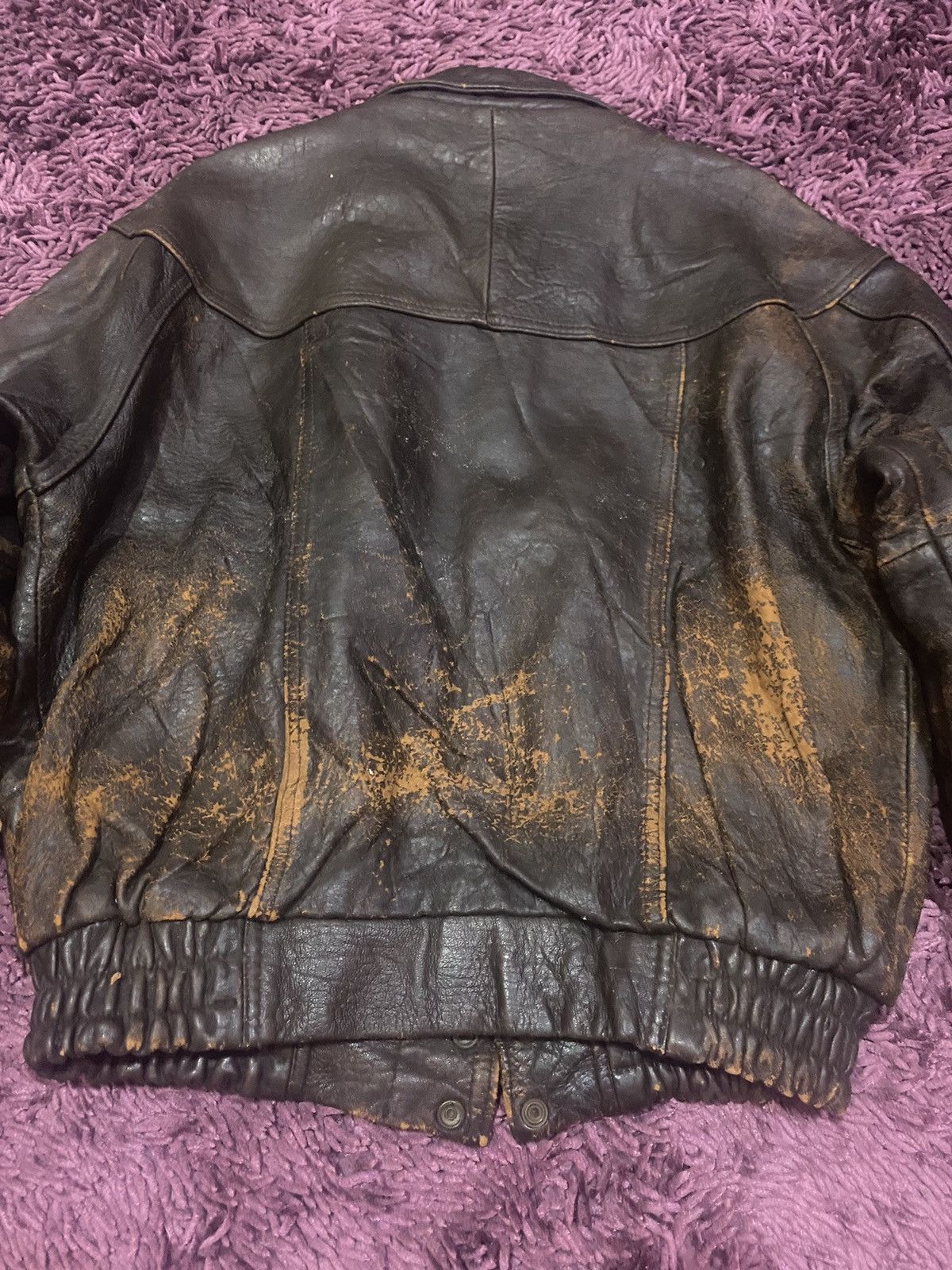 Japanese Brand × Vintage Vintage Leather Like Flight Jacket Size US M / EU 48-50 / 2 - 10 Thumbnail