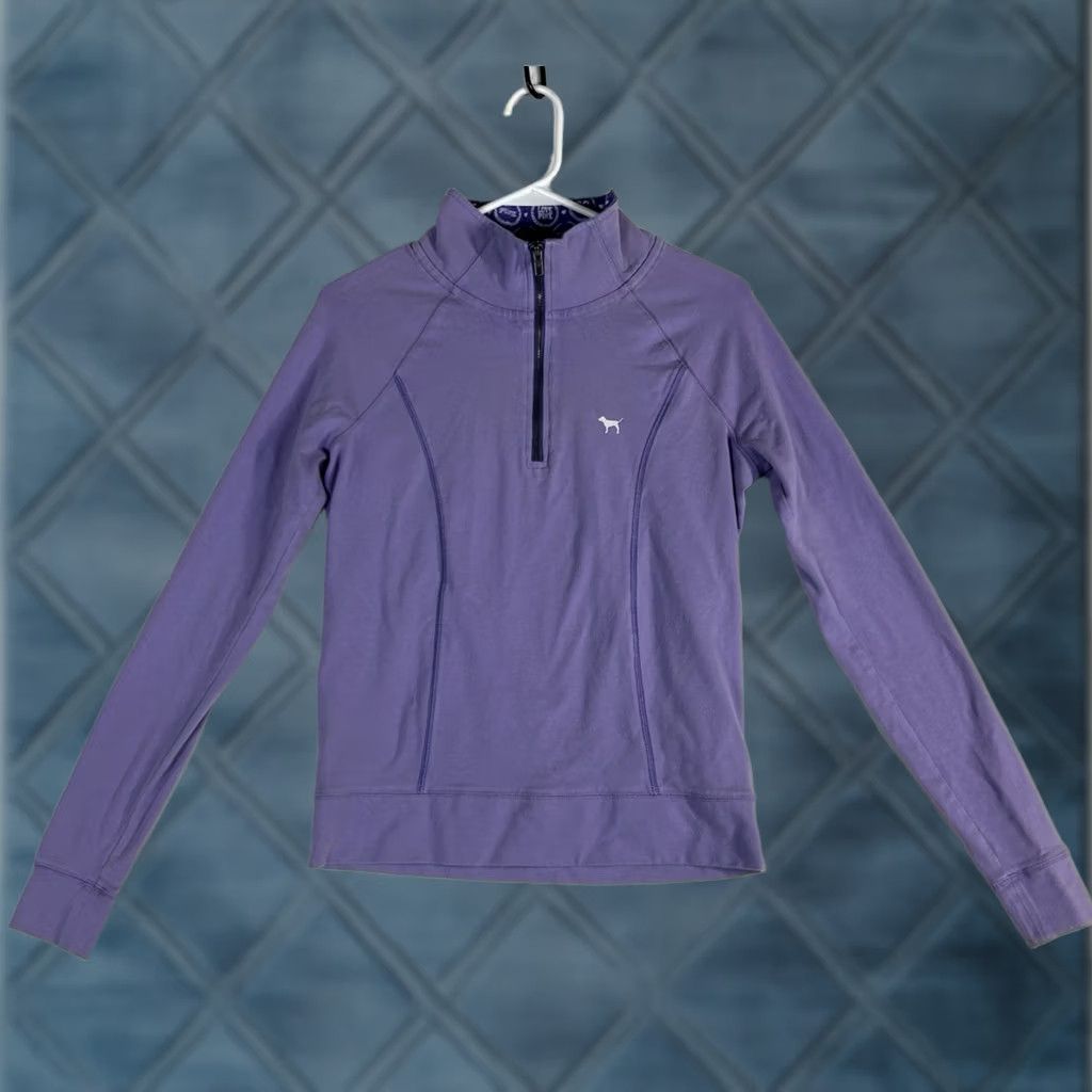 Pinko PINK Victoria's Secret Long Sleeve Pullover Womens Size S Purple 1/4 Zip Top Size S / US 4 / IT 40 - 1 Thumbnail