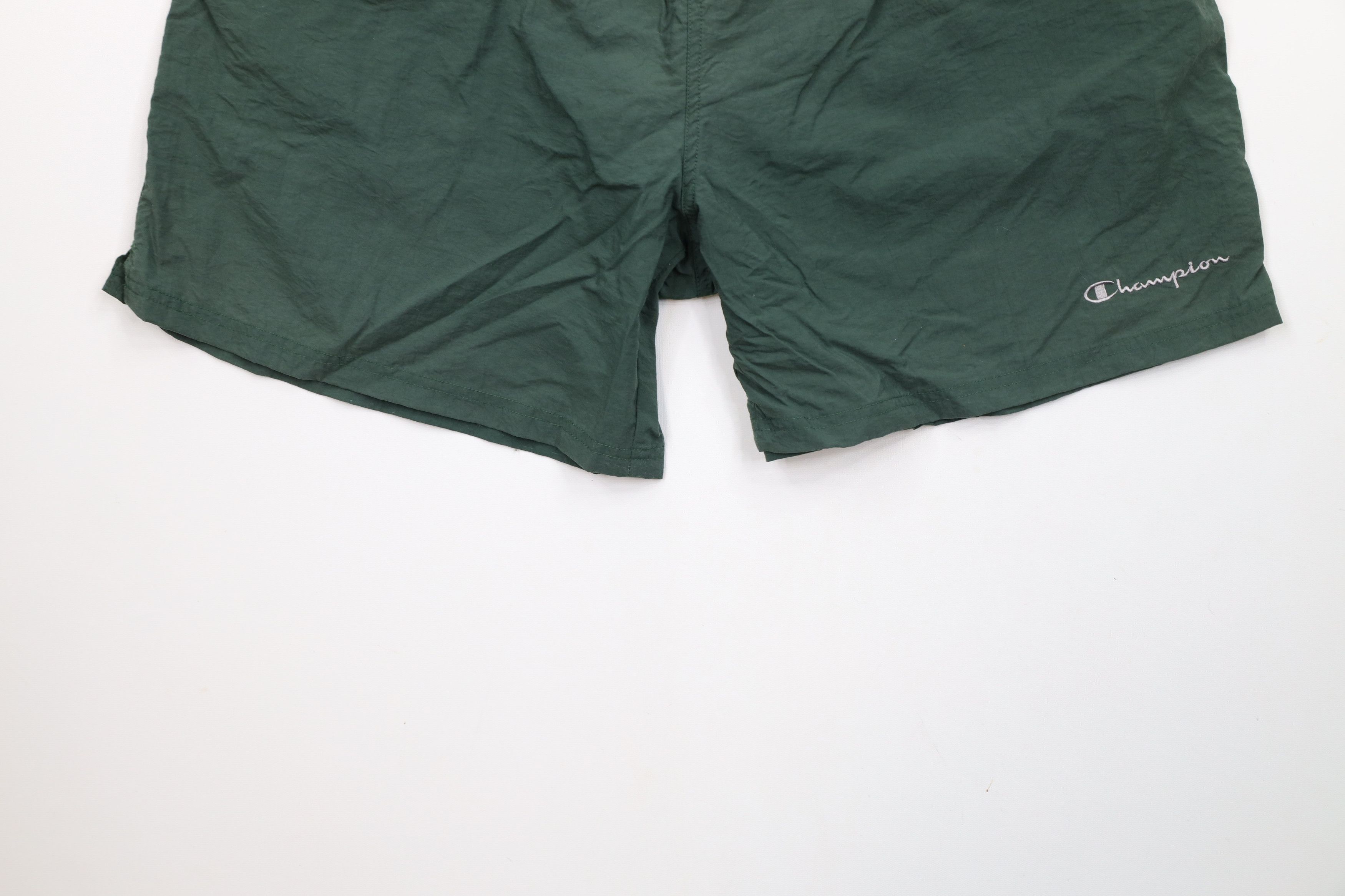 Champion × Vintage Vintage 90s Champion Lined Above Knee Shorts Trunks Green Size US 36 / EU 52 - 4 Thumbnail