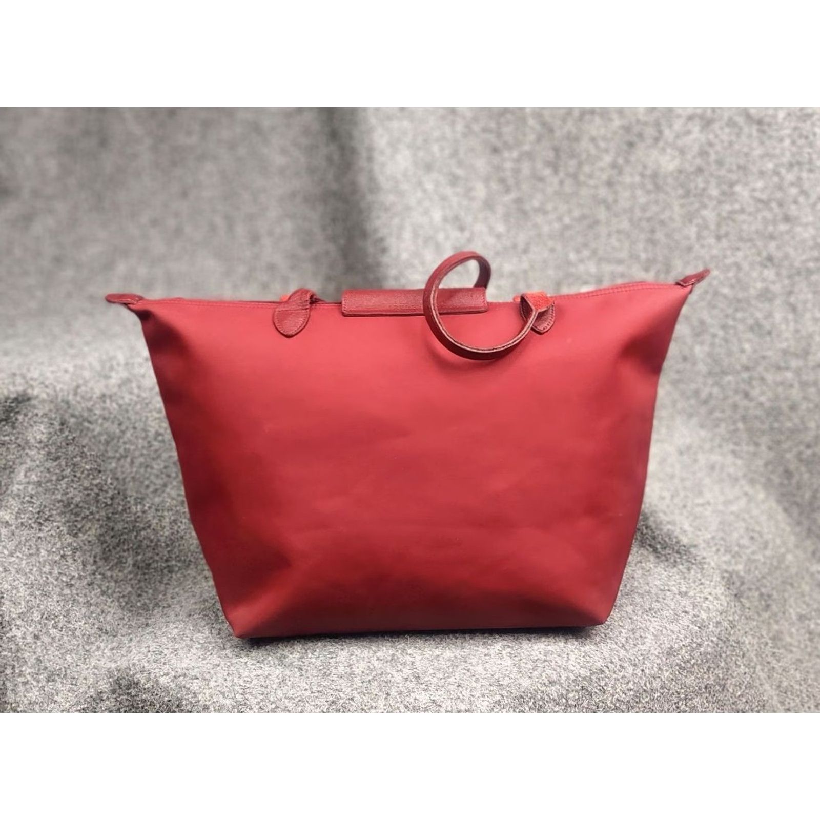 Longchamp VINTAGE Longchamp Le Pliage Néo wine red-colored nylon and leather tote bag Handbag Size ONE SIZE - 7 Thumbnail
