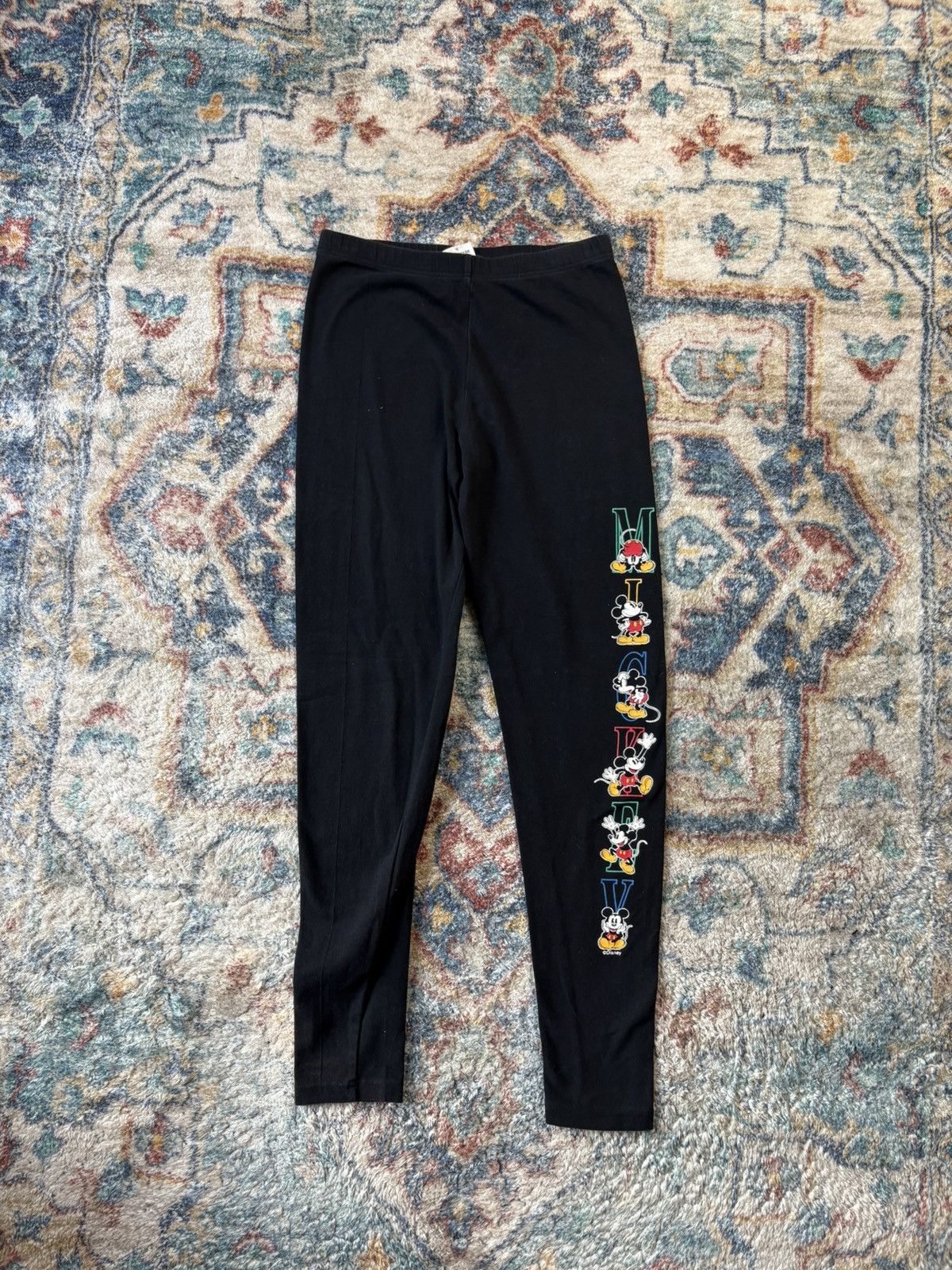 Disney Vintage Disney Mickey Mouse Spellout Leggings Size 24 Size 24" / US 00 / IT 34 - 1 Thumbnail