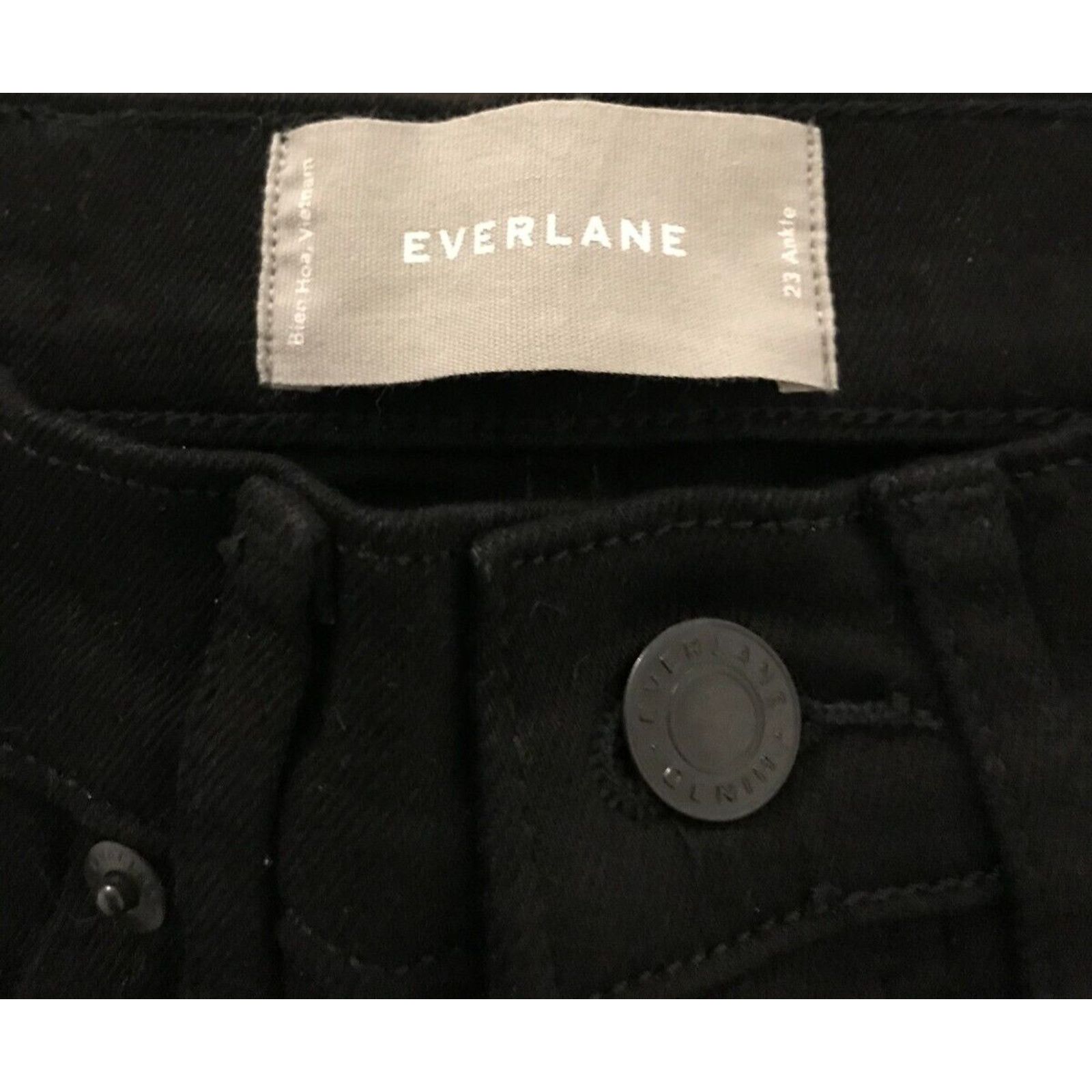 Everlane Everlane Women's Black Mid Rise Skinny Ankle Jeans - Size 23 Size 23" - 4 Thumbnail