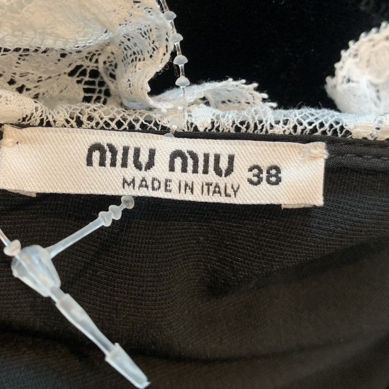 Miu Miu 2019 Miu Miu Crush Velvet and lace Dress Size XS / US 0-2 / IT 36-38 - 4 Thumbnail