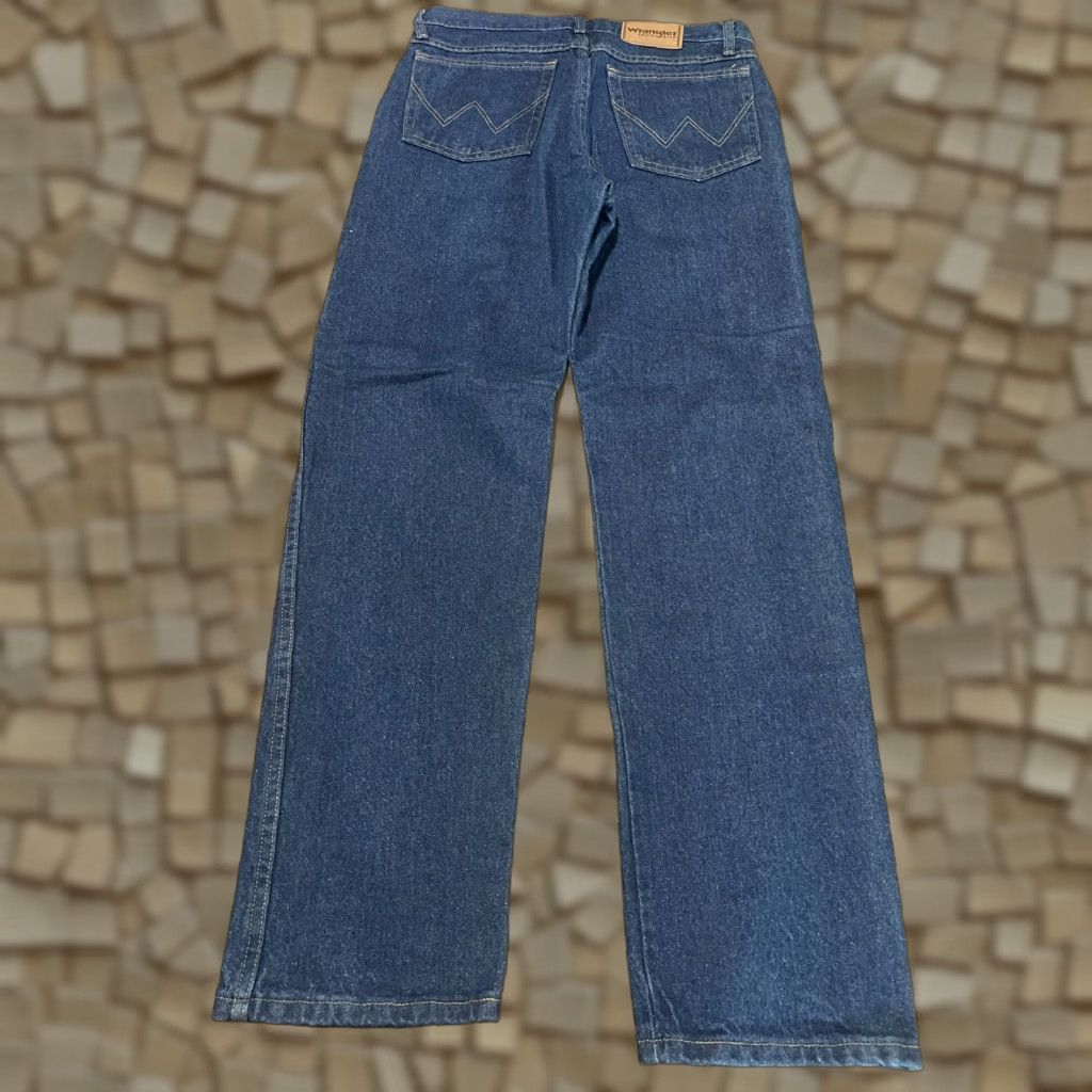 Wrangler Wrangler Jeans Men's 33x32 Blue Denim Straight Pockets Regular Inseam 32in Jeans Size US 33 - 1 Thumbnail