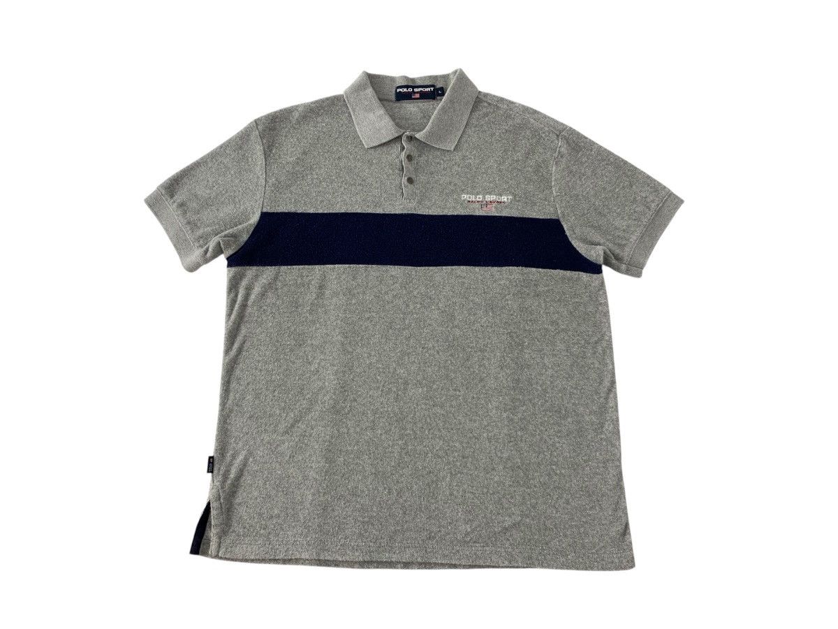 Ralph Lauren Sport Hype 90s Polo Sport Ralph Lauren Terry Cloth Polo Tee Tshirt Size US L / EU 52-54 / 3 - 1 Thumbnail