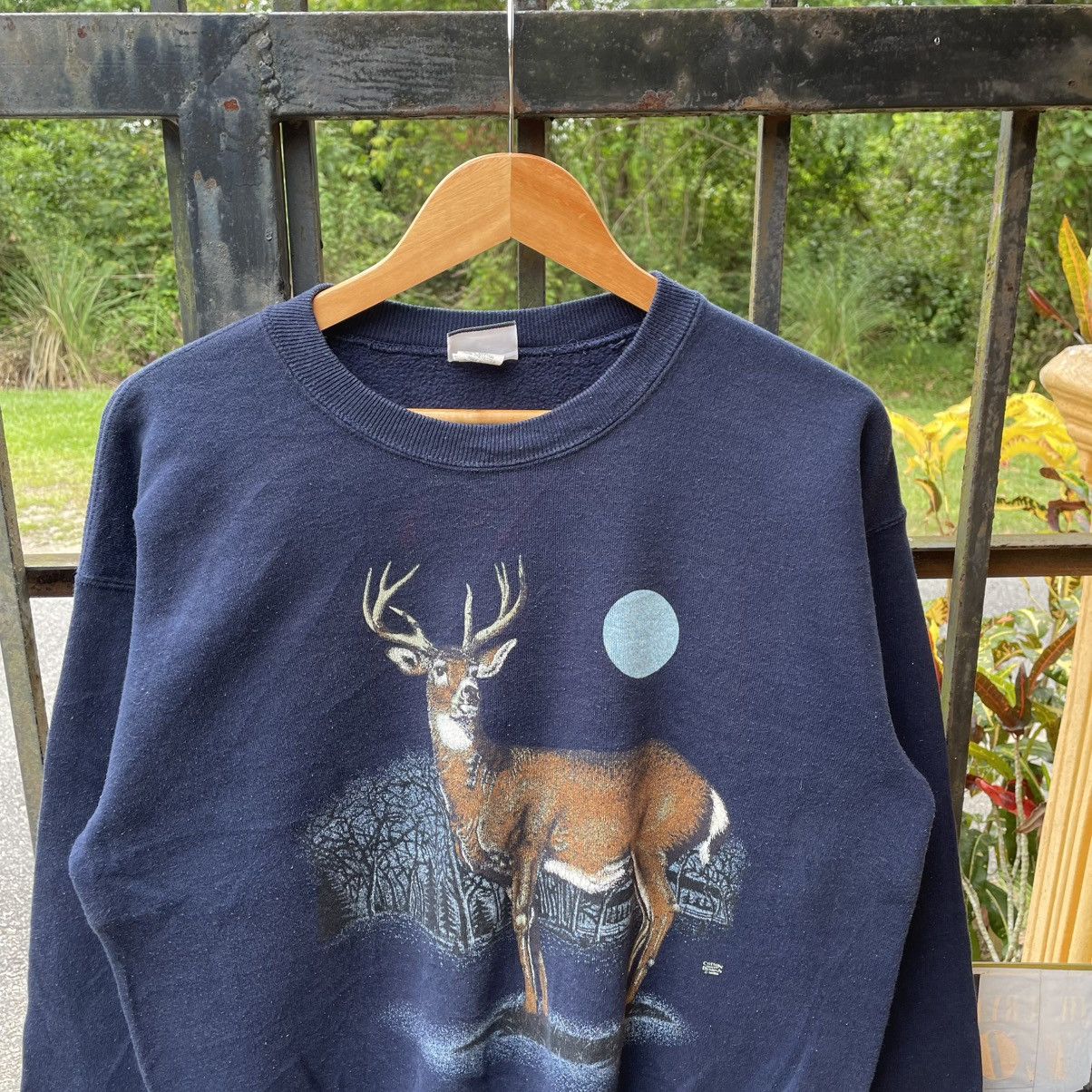 Habitat × Lee × Vintage 🔥Vintage 90s Lee Habitat Retro Big Deer Swatshirts Size US M / EU 48-50 / 2 - 4 Thumbnail
