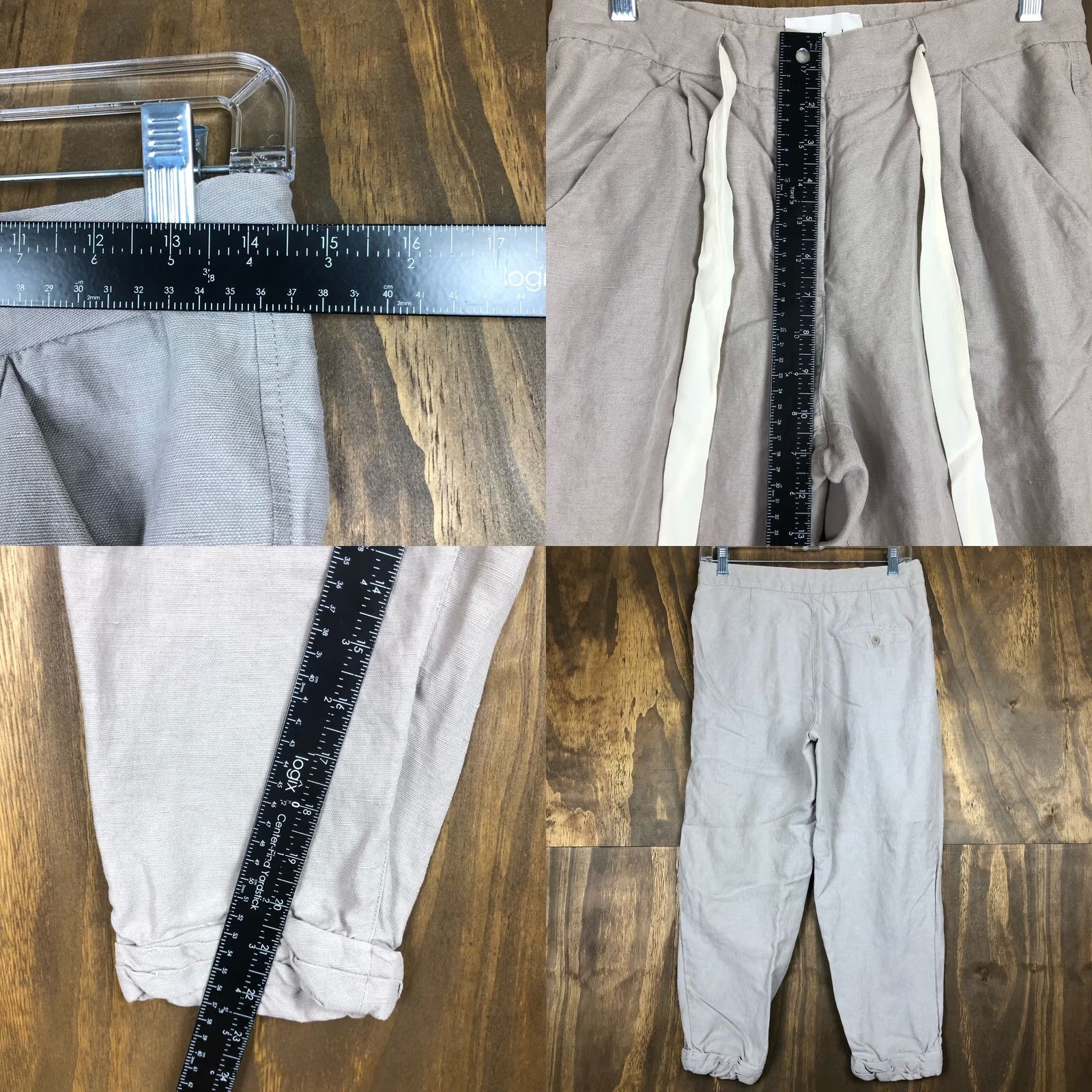 Vintage Wilfred Aritzia Womens Pants Ashen Ankle Crepe Drawstring Allant Linen Jogger 4 Size 29" - 8 Thumbnail