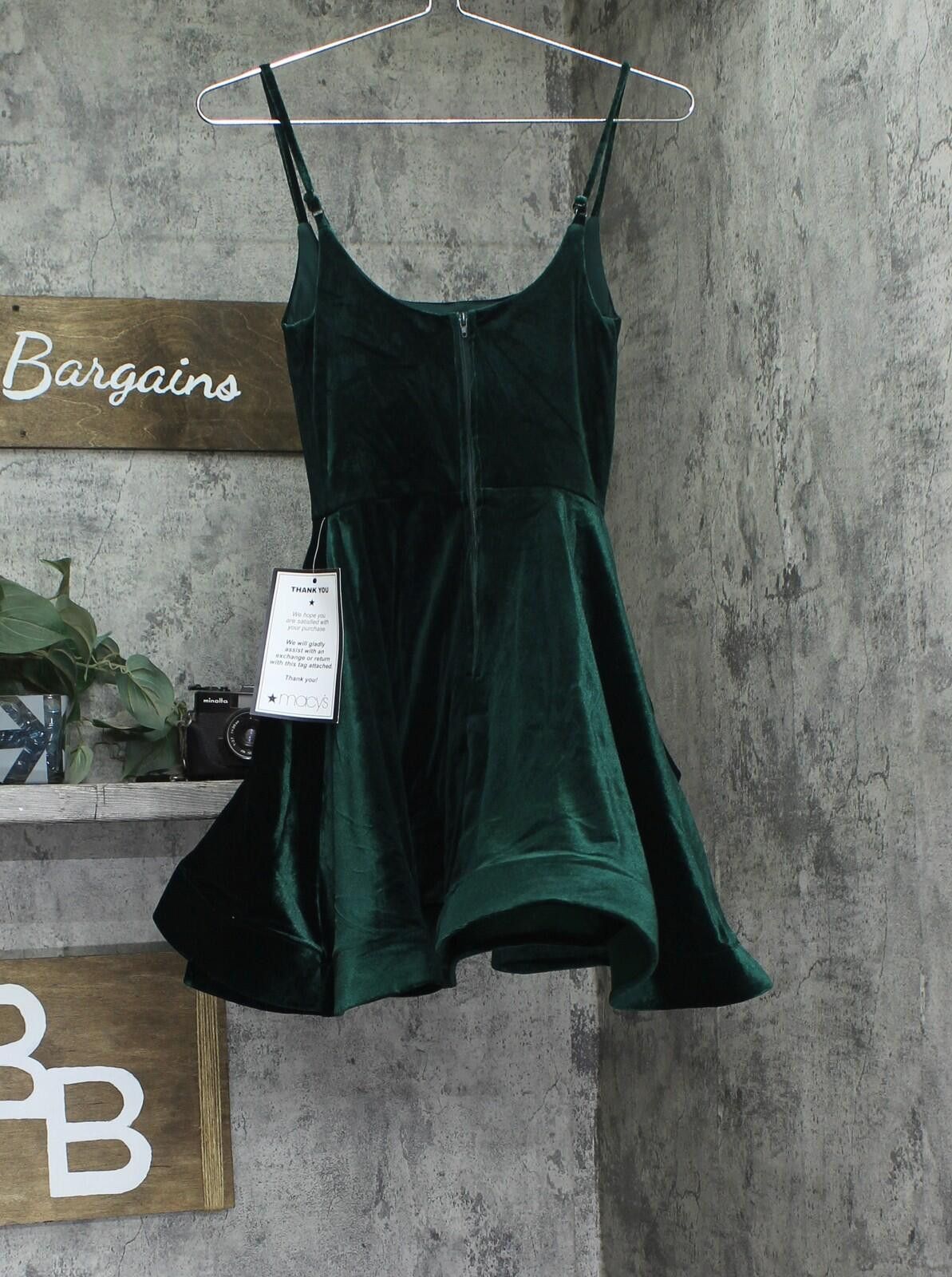 Other Nwt B. Darlin Asymmetric Layered Skirt Dress Dark Green 0 Size XS / US 0-2 / IT 36-38 - 2 Thumbnail