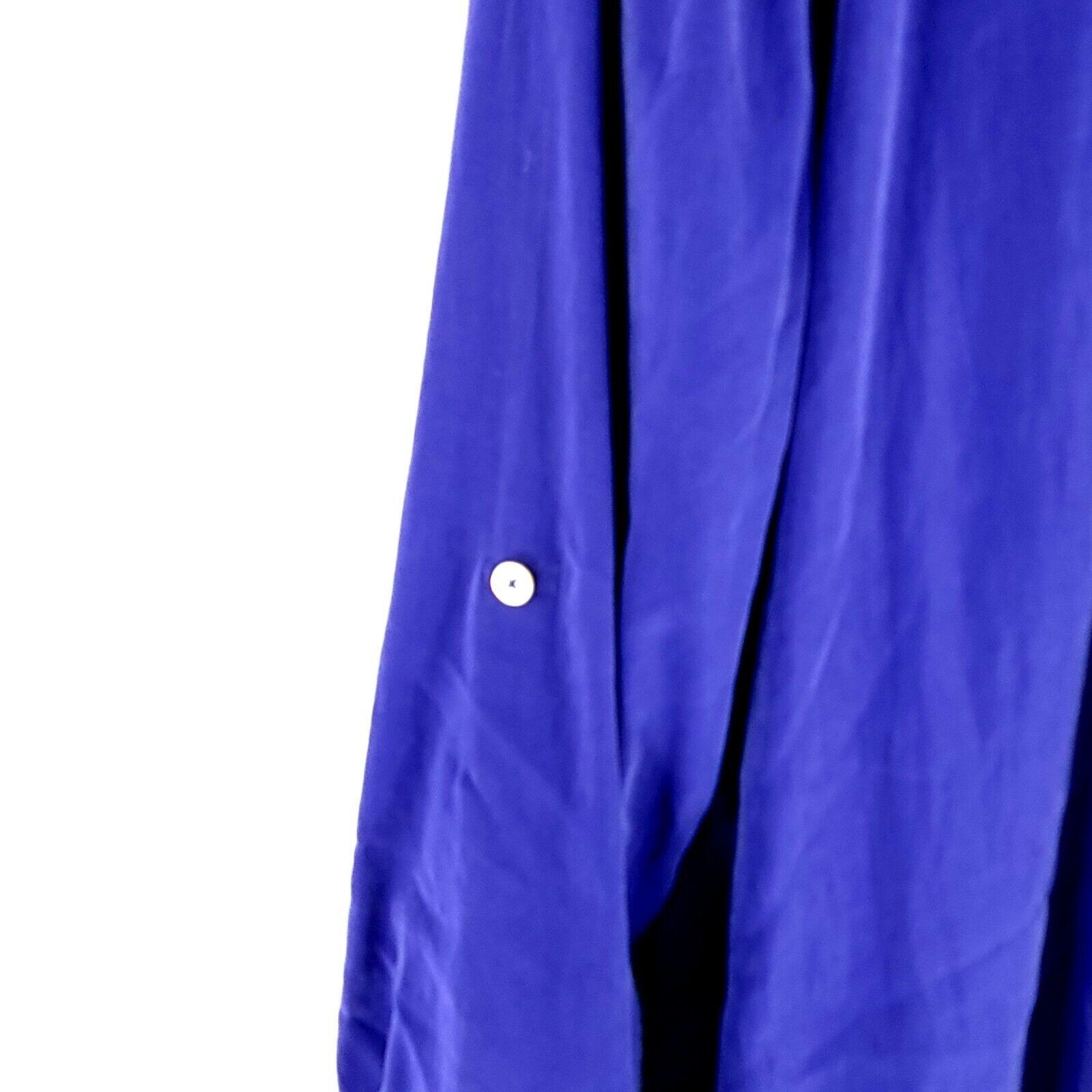 Chicos Chico's Purple Long Sleeve Button Front Collared Shirt Pocke Size XS / US 0-2 / IT 36-38 - 2 Thumbnail