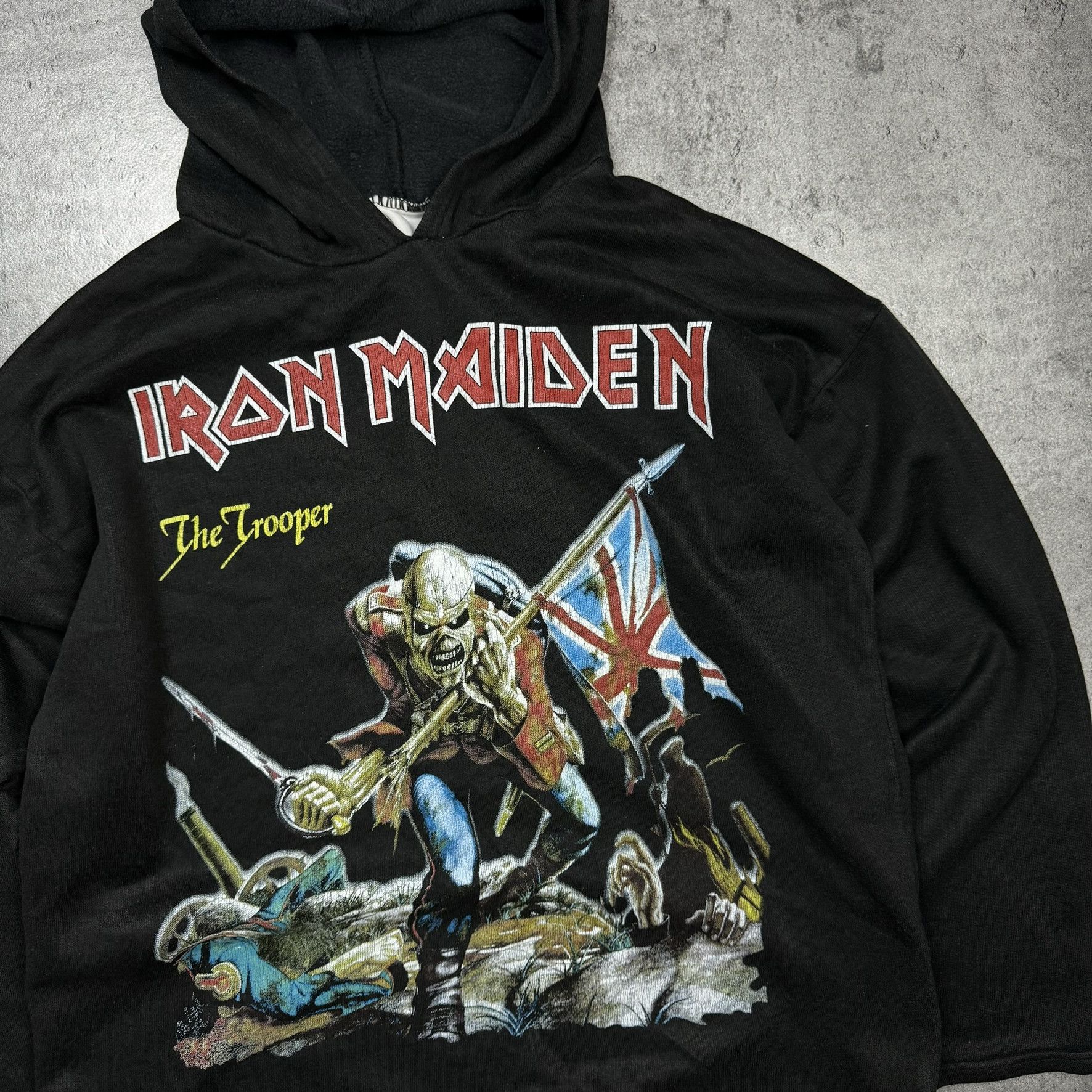Band Tees × Iron Maiden × Vintage Rare Vintage Iron Maiden 1998 The Trooper Tour Hoodie Size US L / EU 52-54 / 3 - 2 Thumbnail