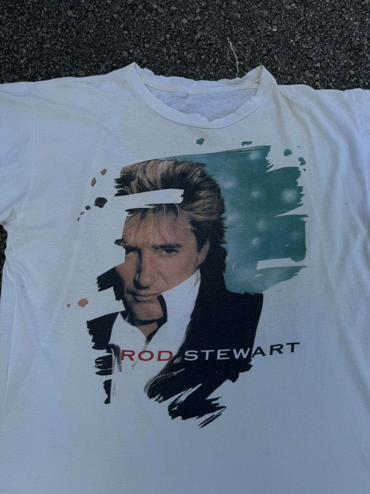 Band Tees × Vintage Rod Stewart Vintage 90s merch tour single stitch rare rock Size US L / EU 52-54 / 3 - 4 Thumbnail